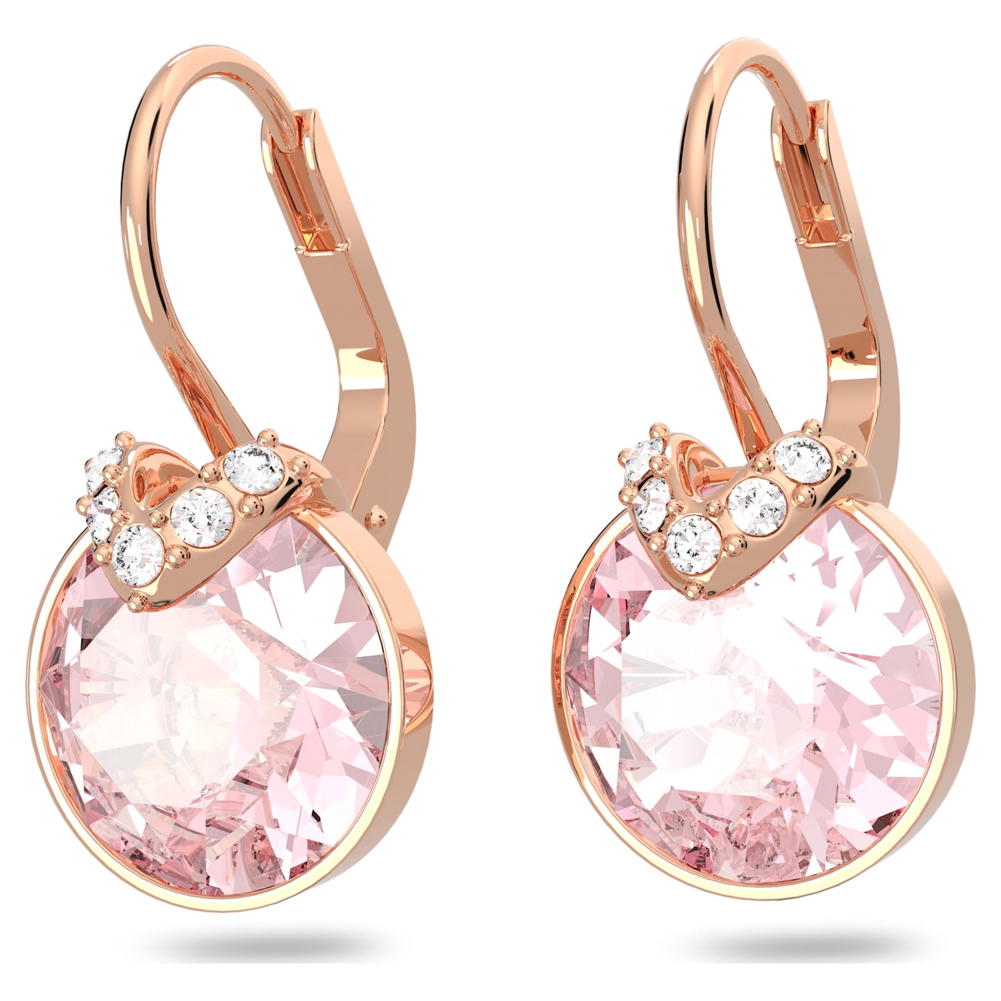BELLA V DROP EARRINGS - PINK, ROSE-GOLD