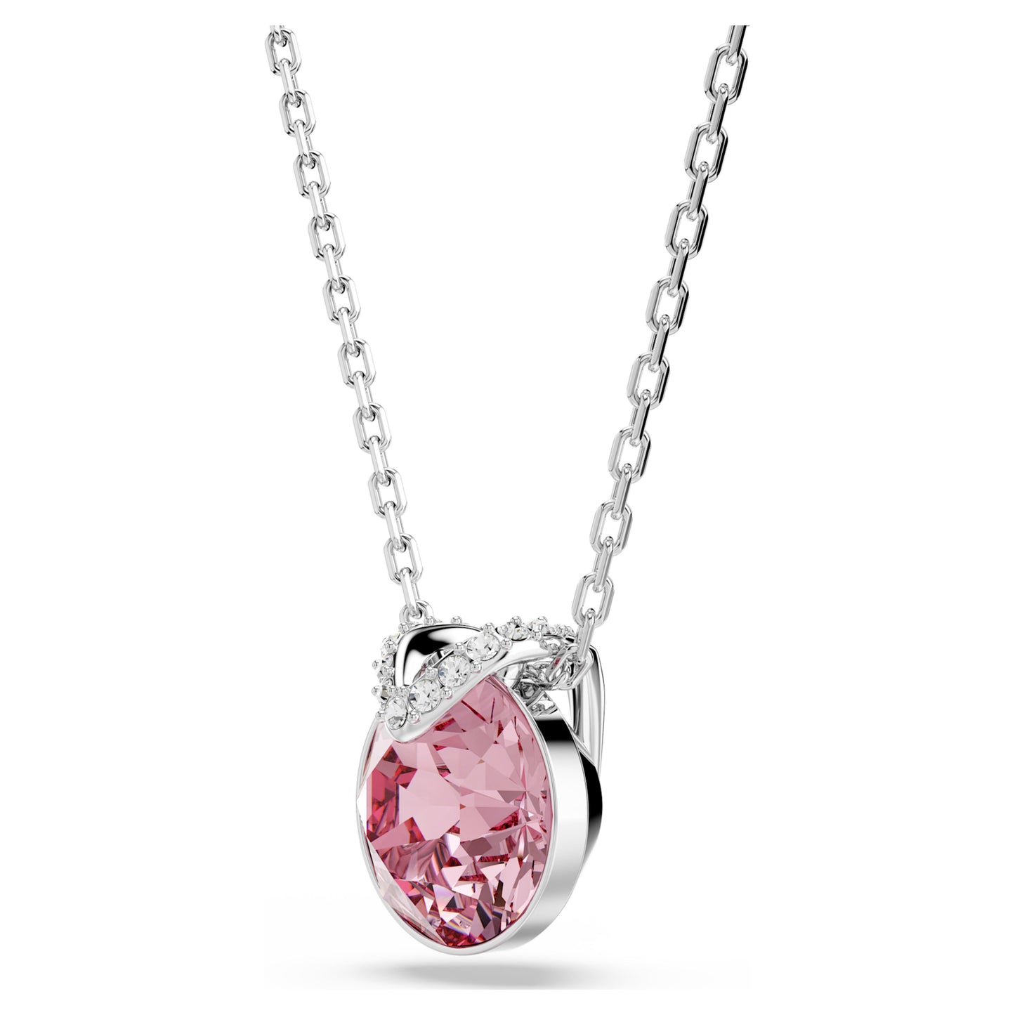 BELLA V PENDANT - PINK, RHODIUM