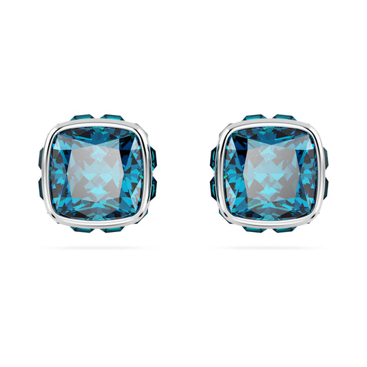 BIRTHSTONE STUD EARRINGS DECEMBER - BLUE, RHODIUM