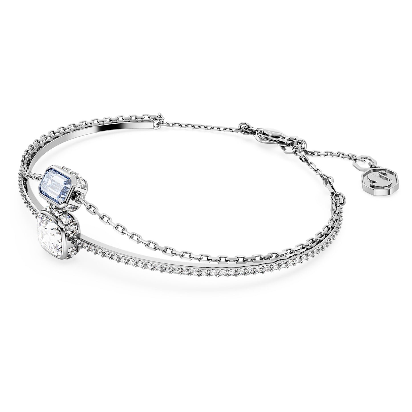 CHROMA BRACELET - BLUE, RHODIUM
