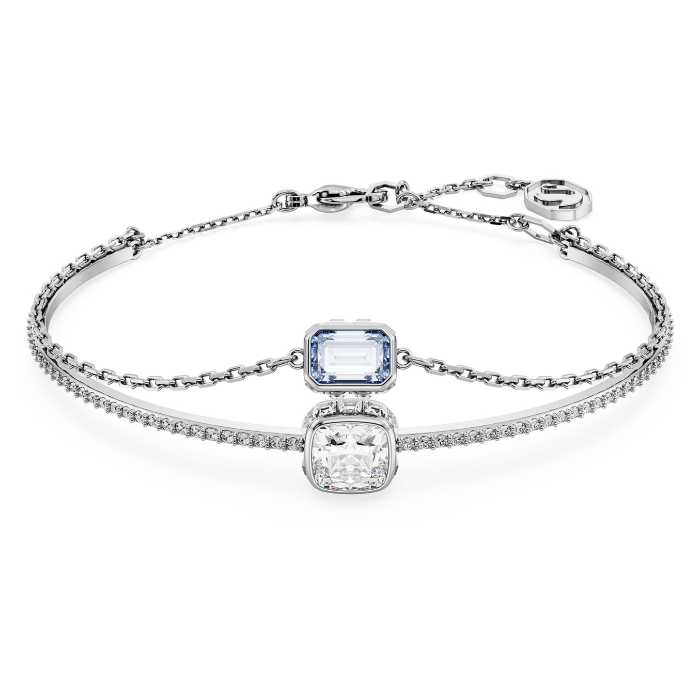 CHROMA BRACELET - BLUE, RHODIUM