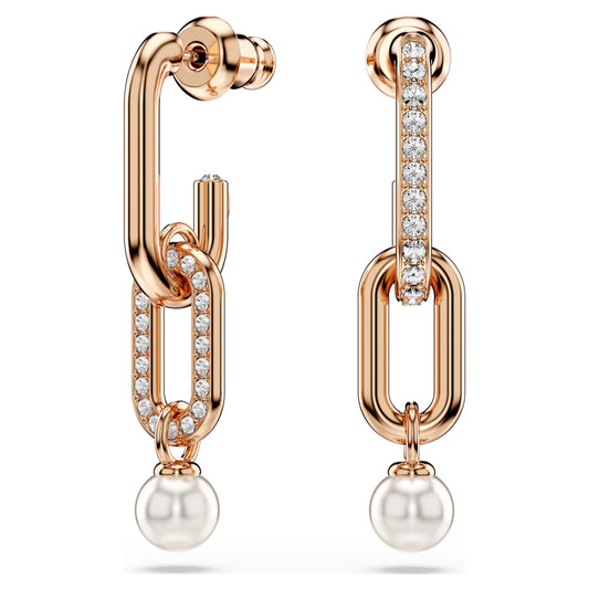 CONSTELLA DROP EARRINGS - WHITE, ROSE-GOLD