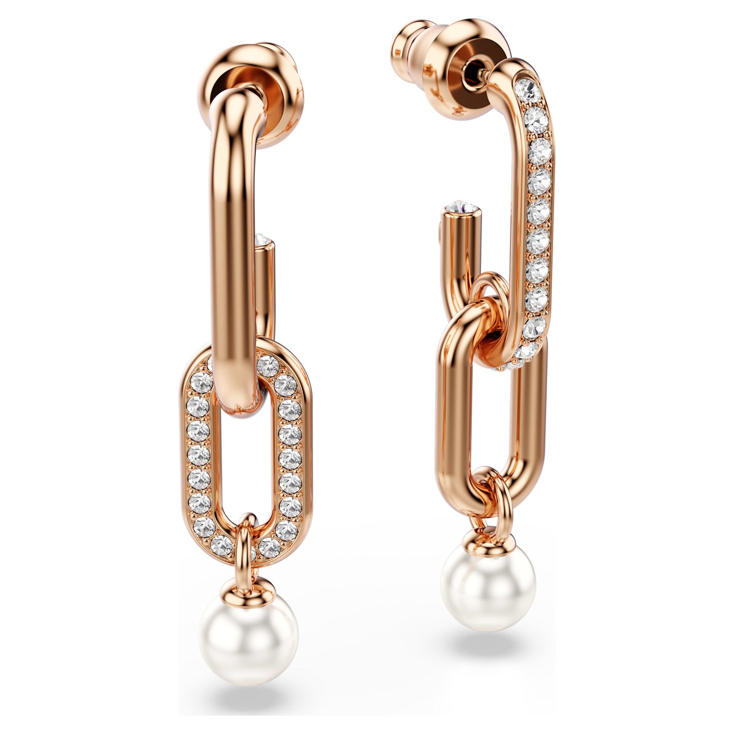 CONSTELLA DROP EARRINGS - WHITE, ROSE-GOLD