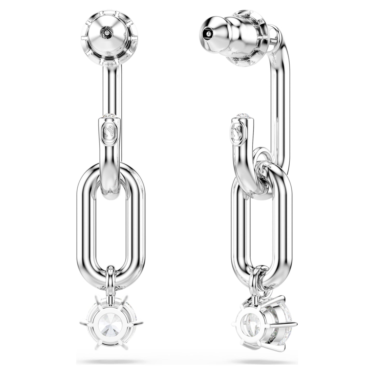 CONSTELLA DROP EARRINGS - WHITE, RHODIUM