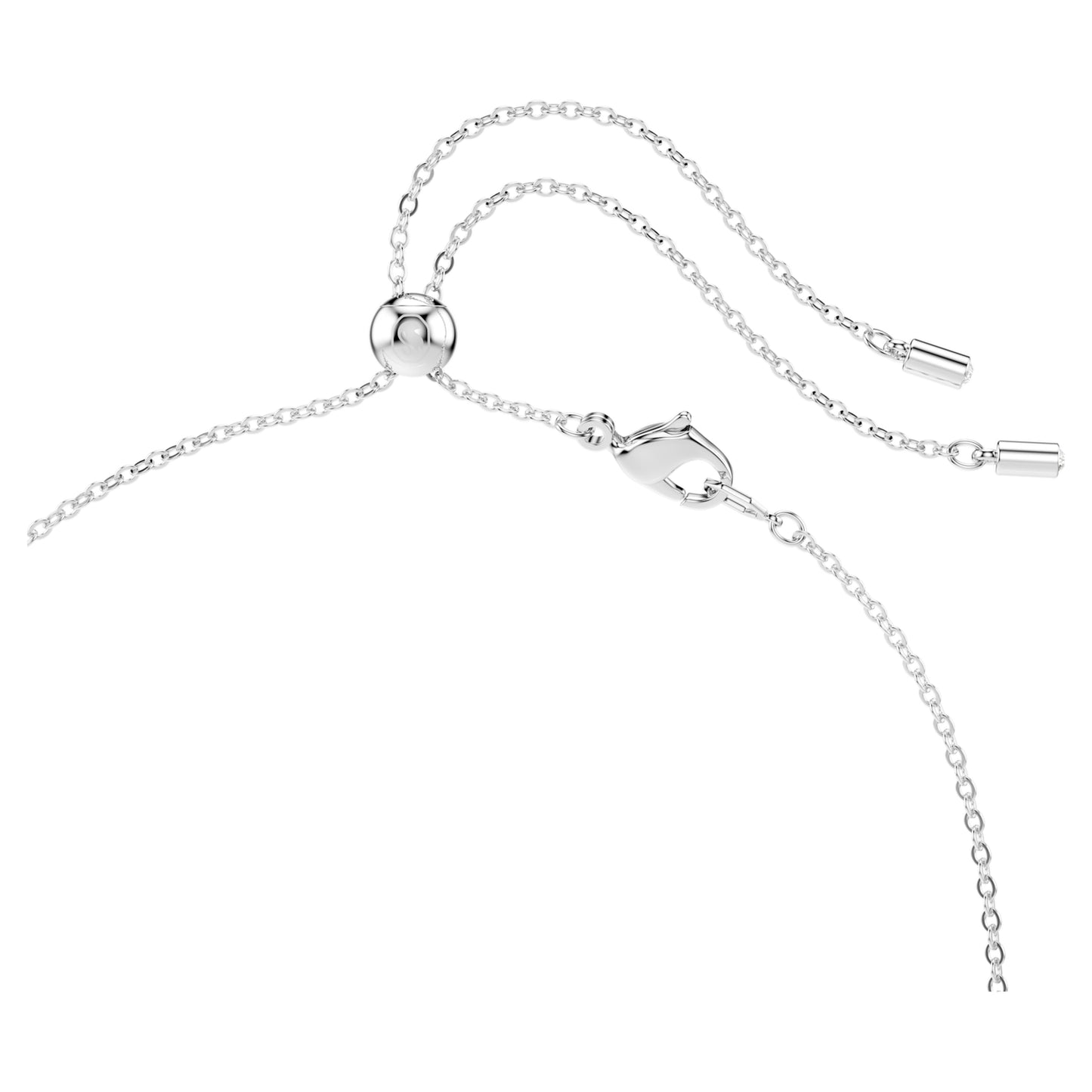CONSTELLA NECKLACE MIXED CUTS - WHITE, RHODIUM