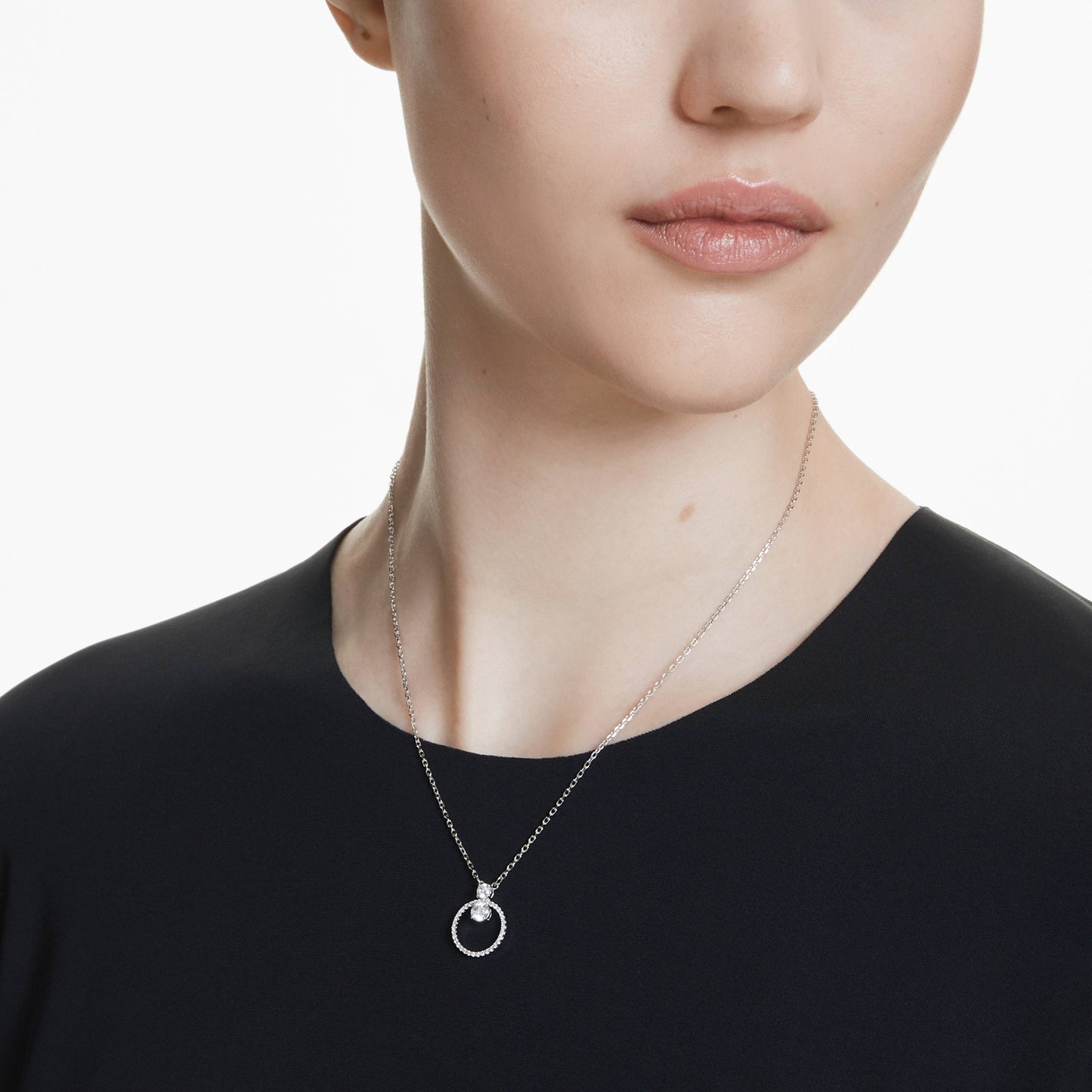 CONSTELLA PENDANT - WHITE, RHODIUM