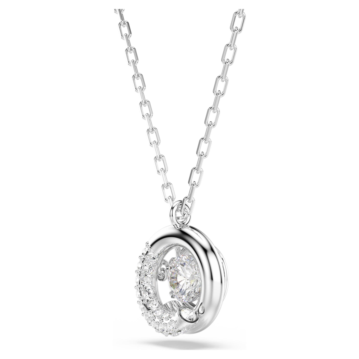 DEXTERA PENDANT - WHITE, RHODIUM