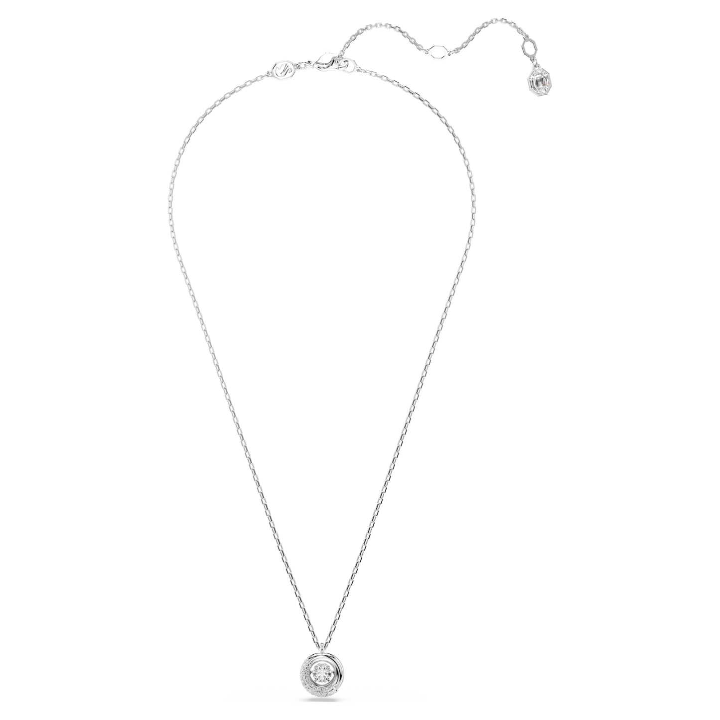 DEXTERA PENDANT - WHITE, RHODIUM