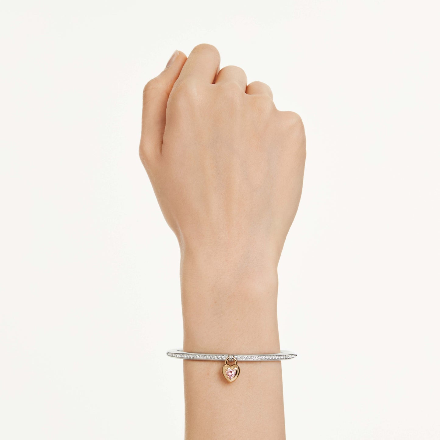 IDYLLIA BANGLE HEART - PINK, MIXED-METAL