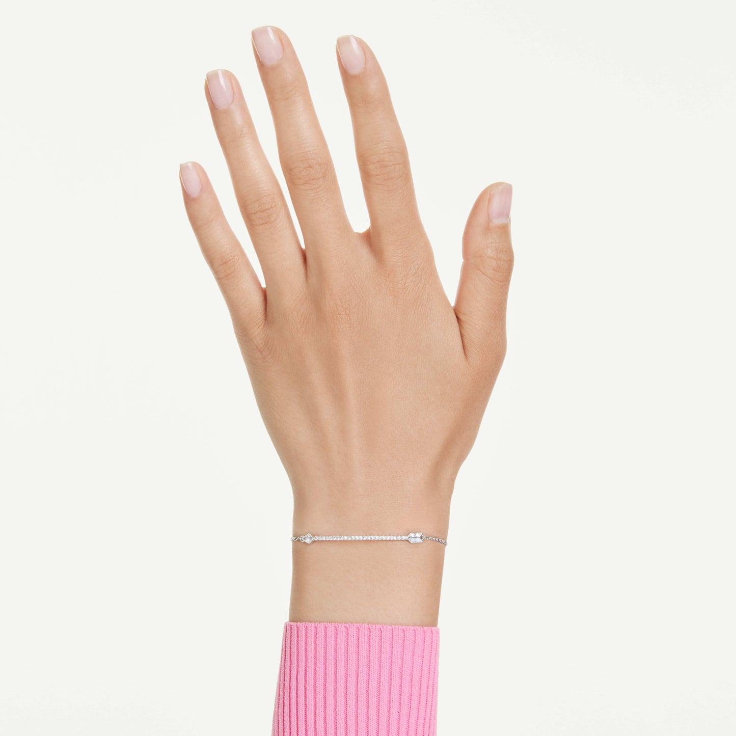 IDYLLIA BRACELET ARROW - WHITE, RHODIUM