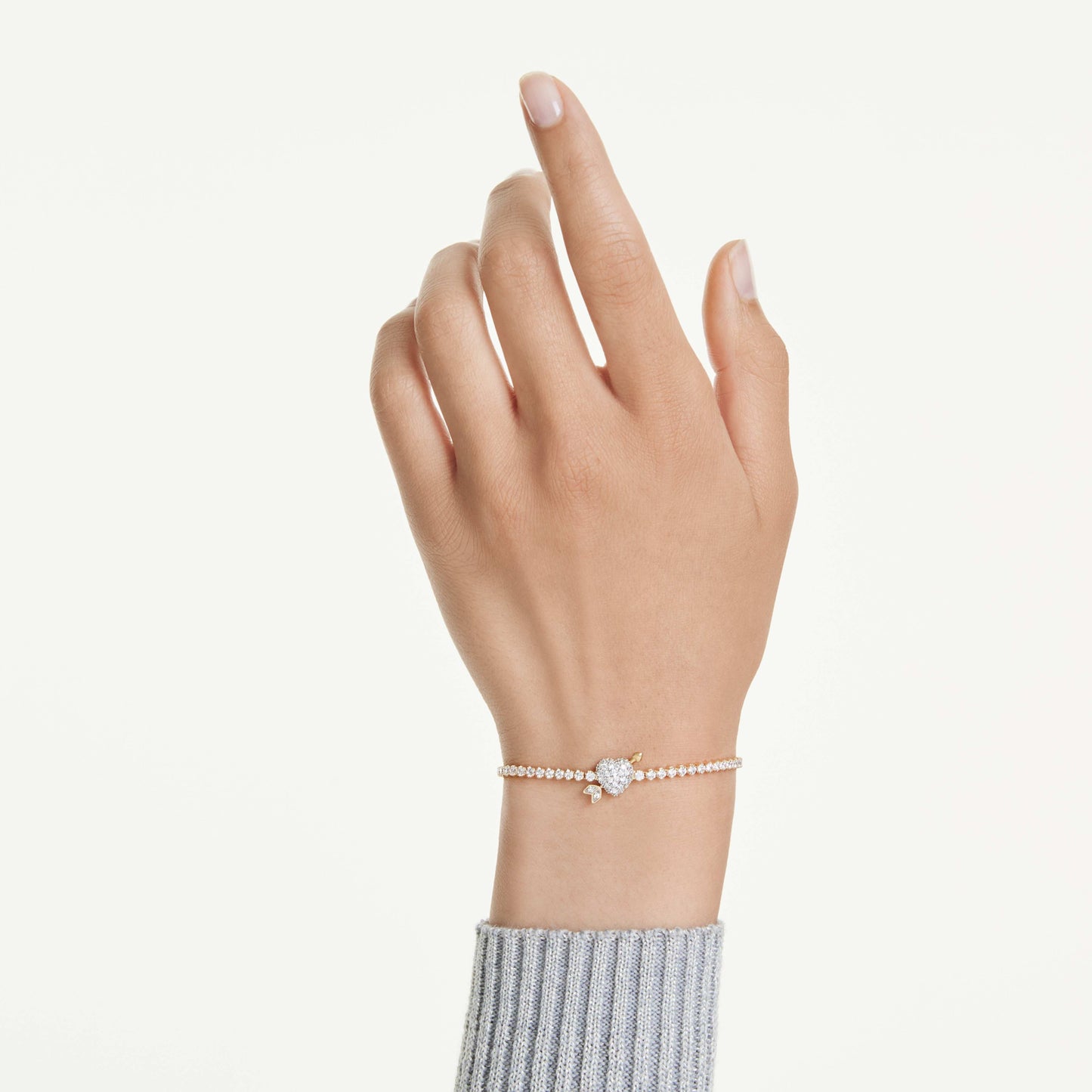 IDYLLIA BRACELET HEART W ARROW - WHITE, GOLD