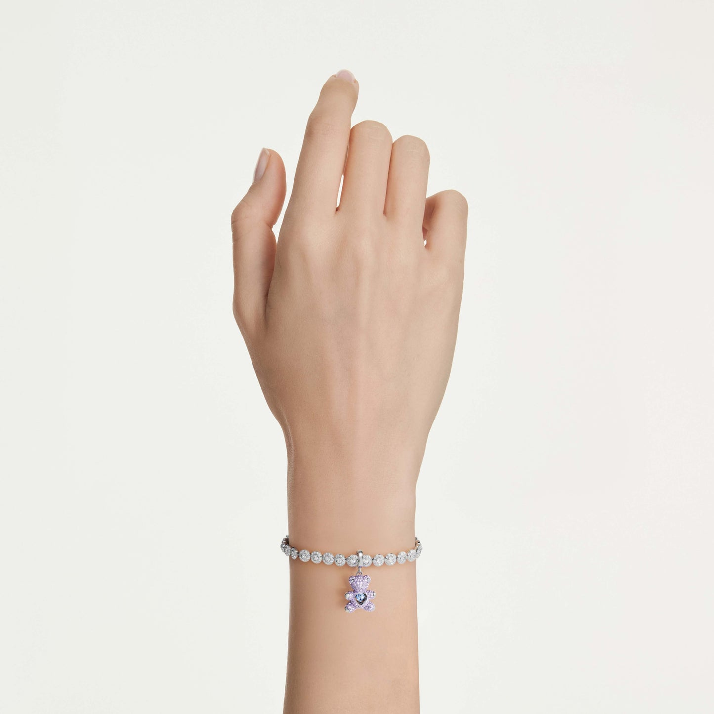 IDYLLIA CHARM TEDDY - PURPLE, RHODIUM