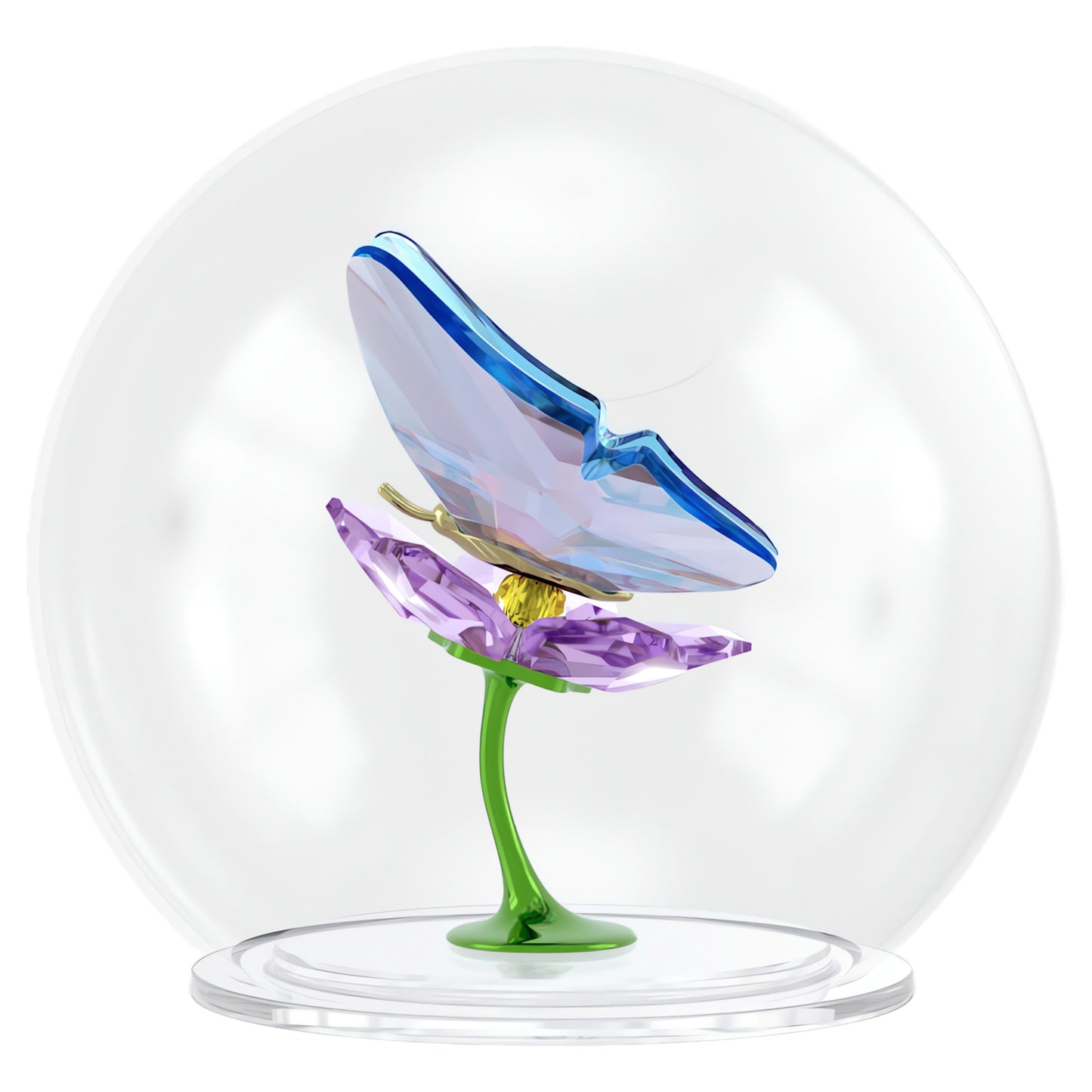 IDYLLIA GLASS BALL BUTTERFLY AND FLOWER