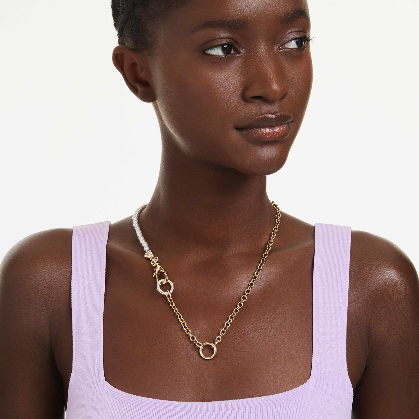 IDYLLIA NECKLACE PEARL - WHITE, GOLD