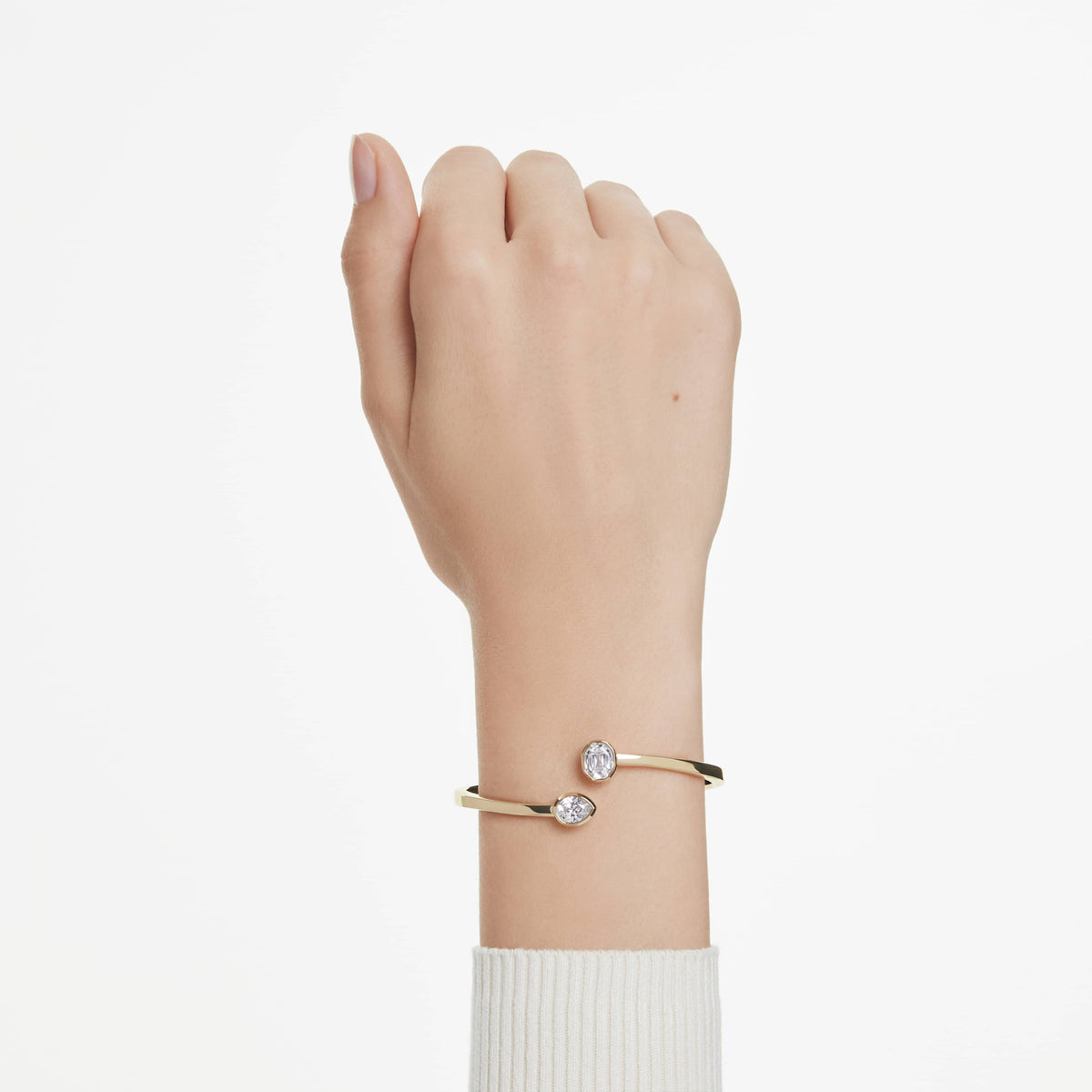 IMBER BANGLE - WHITE, GOLD