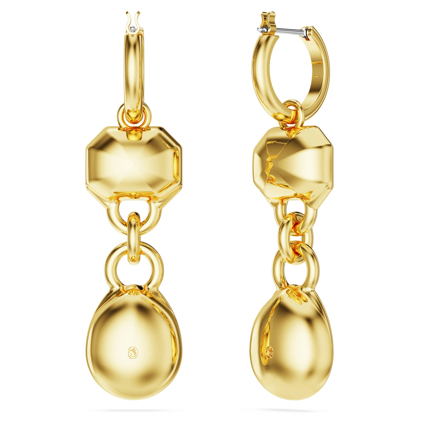 IMBER DROP EARRINGS - WHITE, GOLD