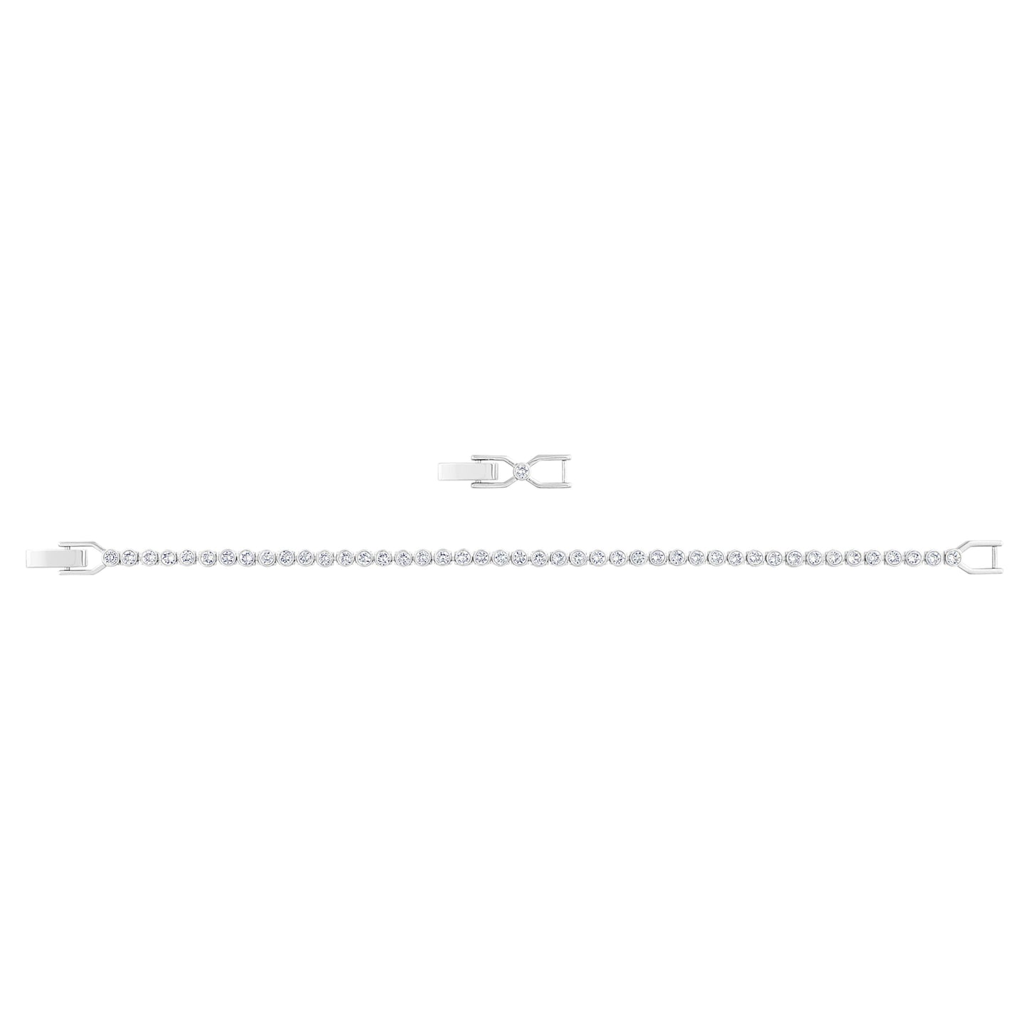 IMBER EMILY BRACELET - WHITE, RHODIUM PLATED