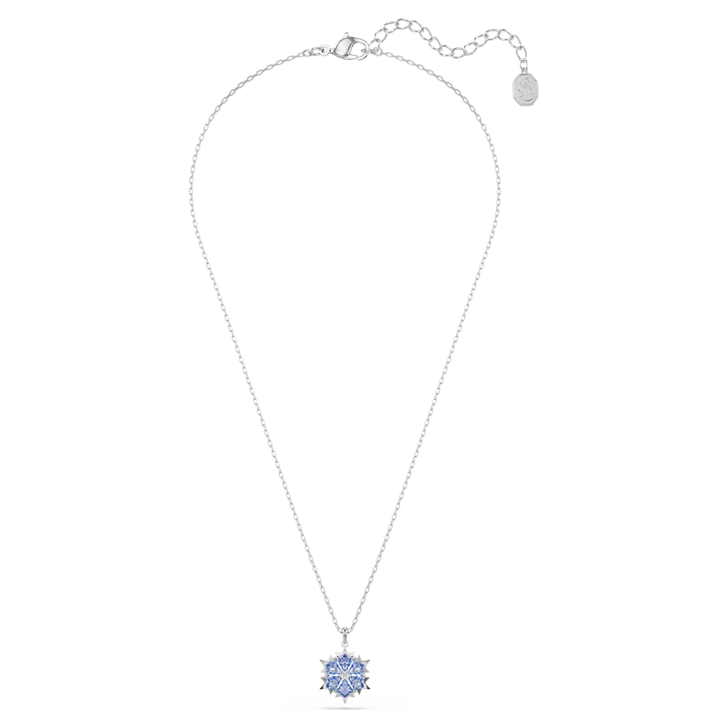 MAGIC PENDANT SNOWFLAKE - BLUE, RHODIUM