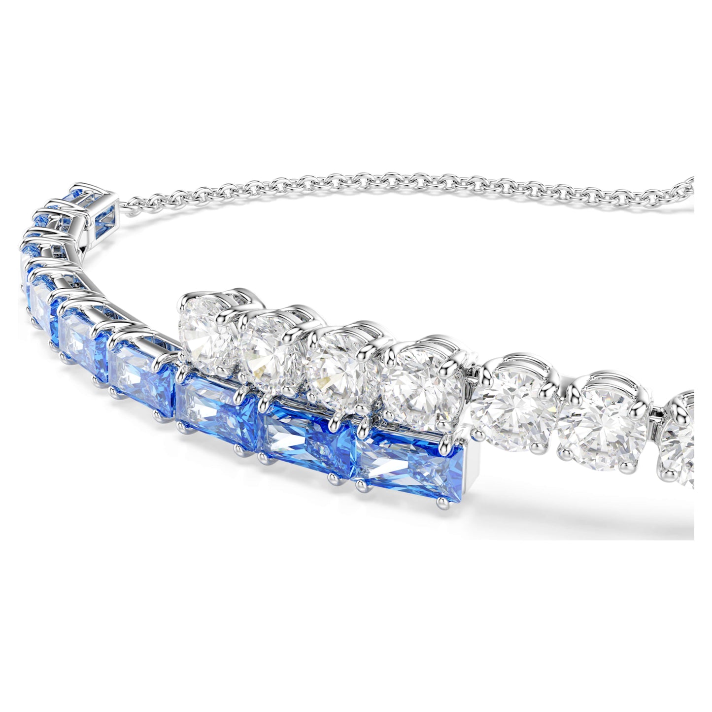 MATRIX BRACELET - BLUE, RHODIUM