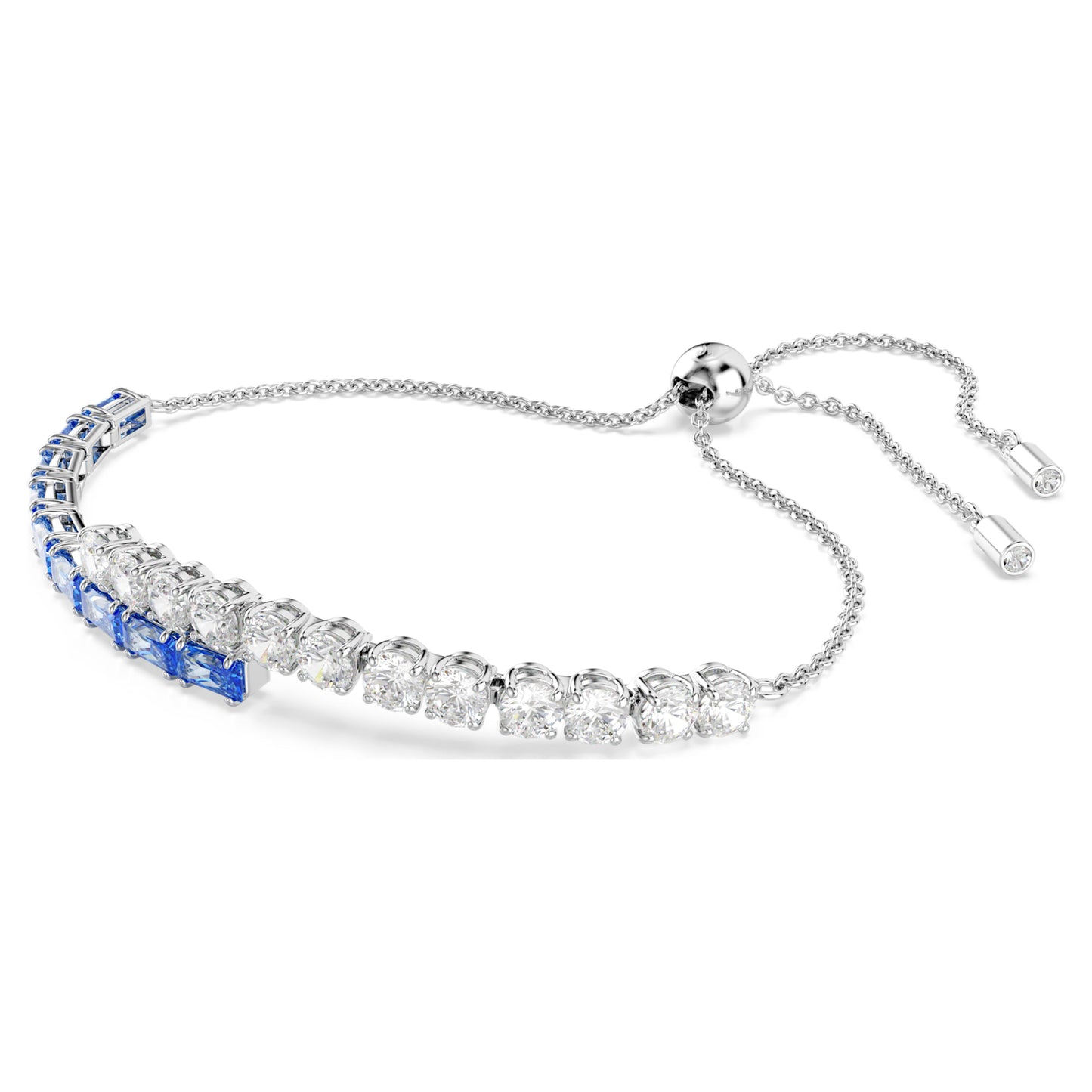 MATRIX BRACELET - BLUE, RHODIUM