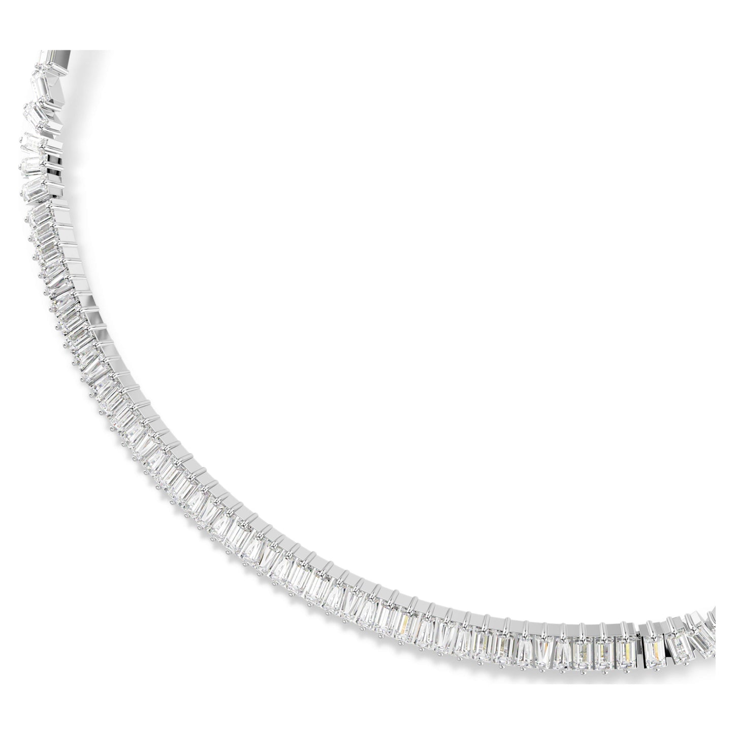MATRIX NECKLACE - WHITE, RHODIUM