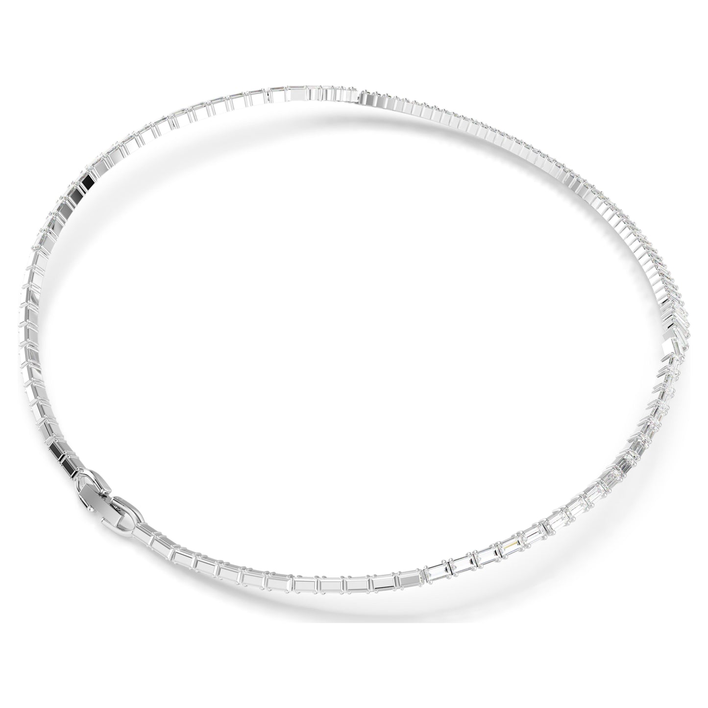 MATRIX NECKLACE - WHITE, RHODIUM