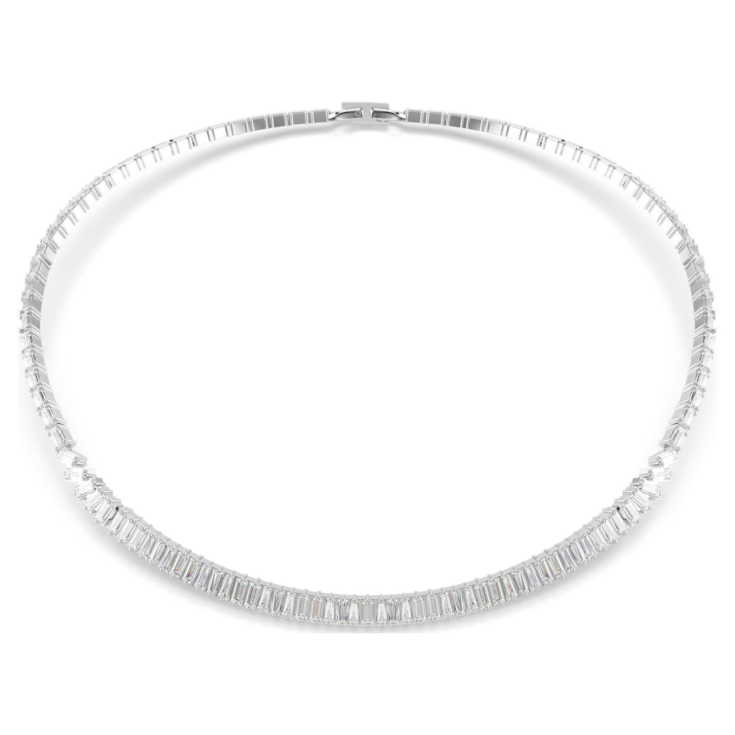MATRIX NECKLACE - WHITE, RHODIUM