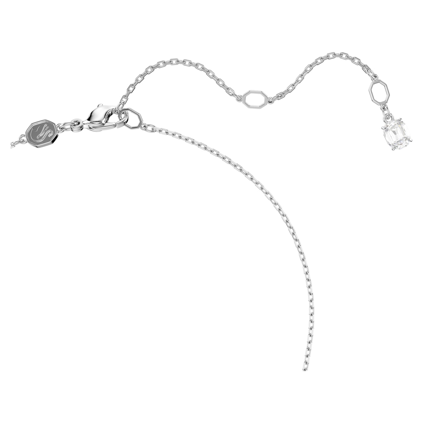 MATRIX PENDANT KNOT - WHITE, RHODIUM
