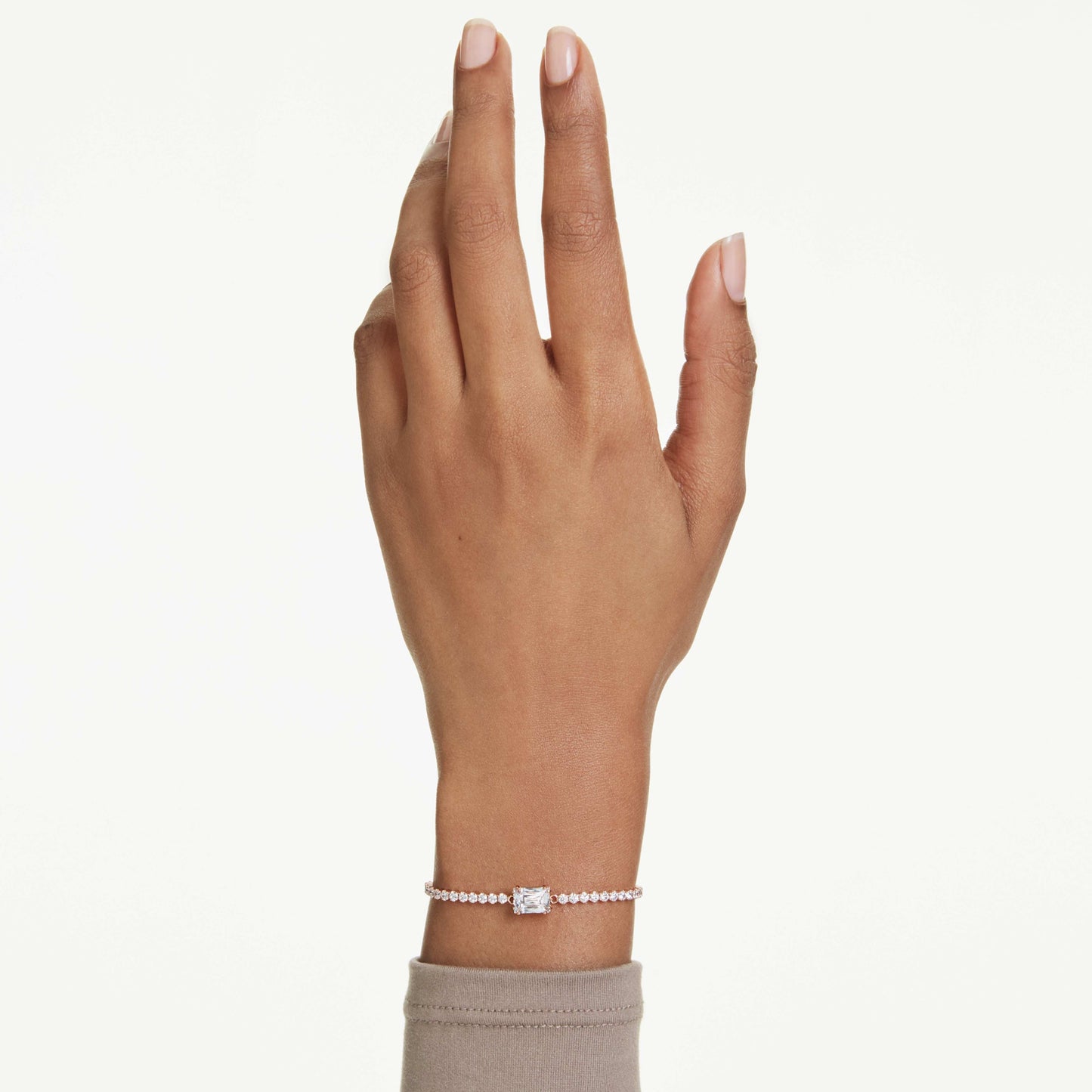 MATRIX TENNIS BRACELET - WHITE, ROSE-GOLD