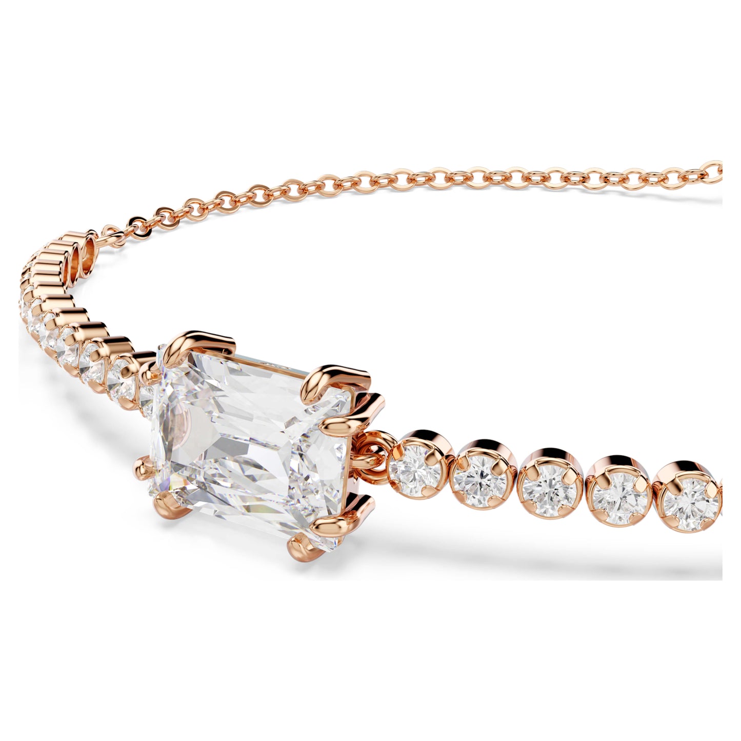 MATRIX TENNIS BRACELET - WHITE, ROSE-GOLD