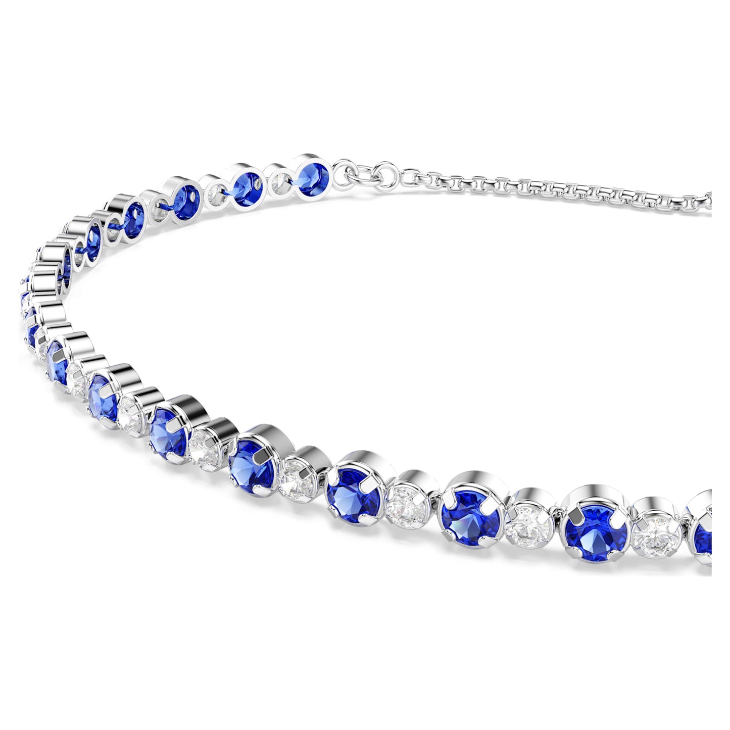 MATRIX TENNIS BRACELET - BLUE, RHODIUM