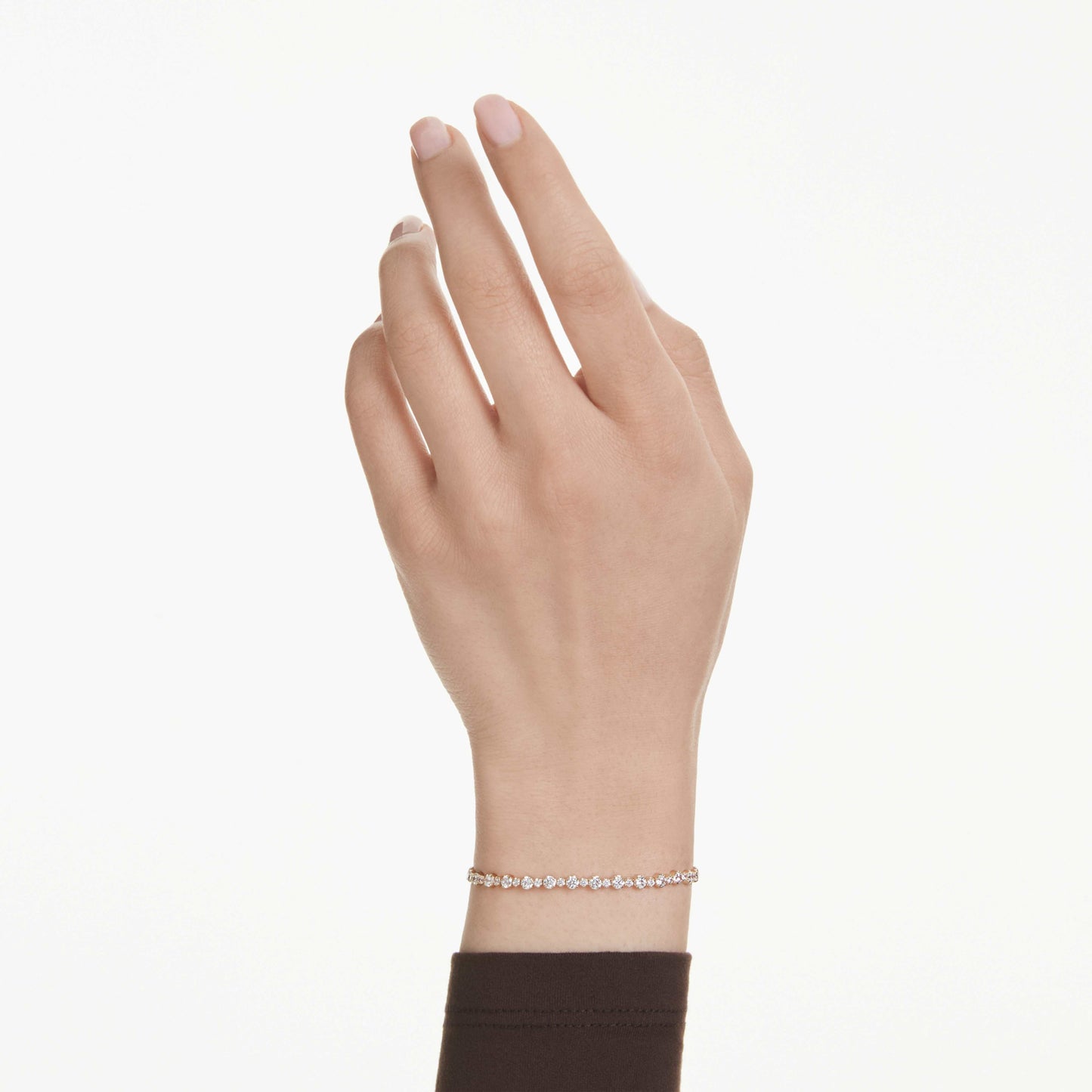 MATRIX TENNIS BRACELET - WHITE, GOLD