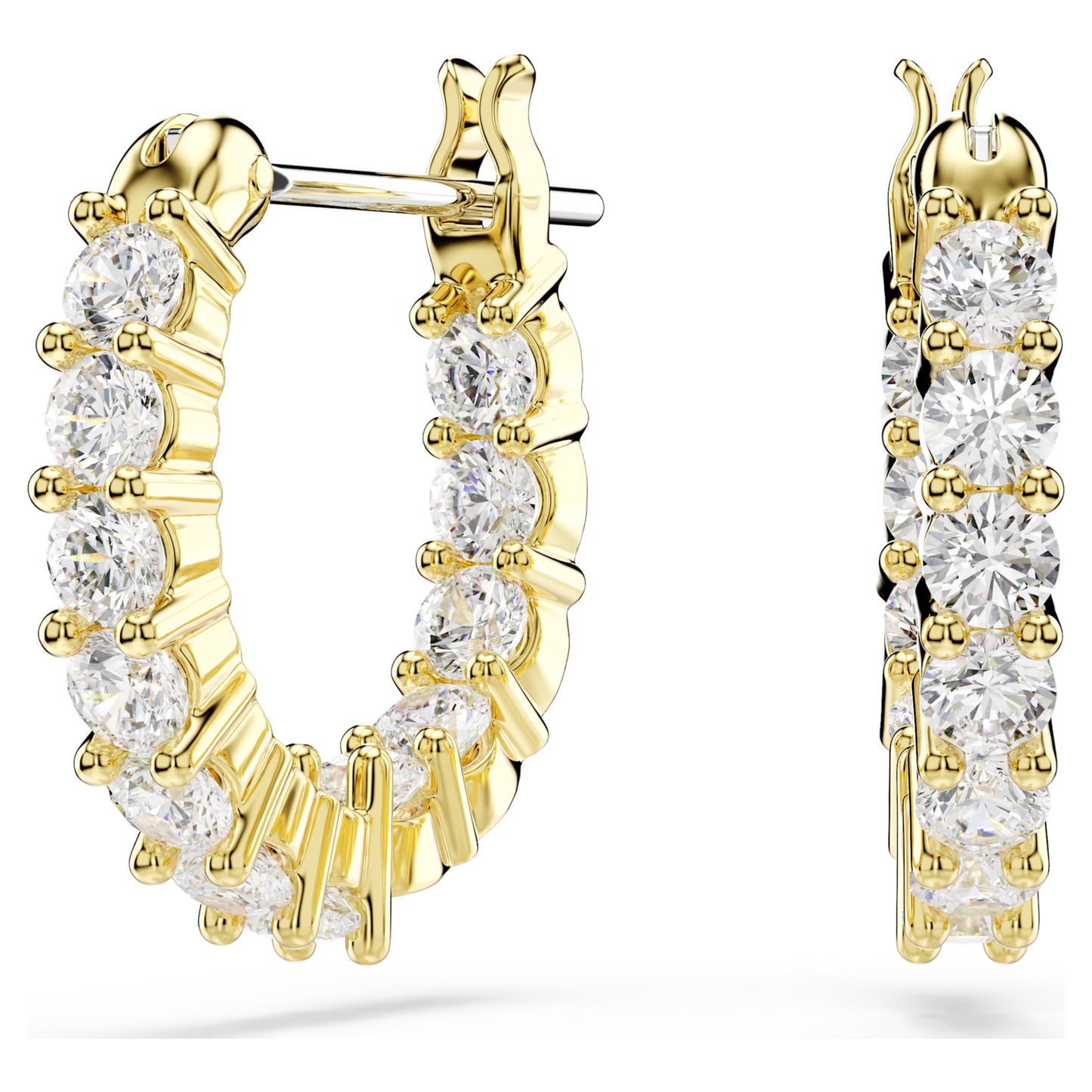 MATRIX VITTORE HOOP EARRINGS - WHITE, GOLD