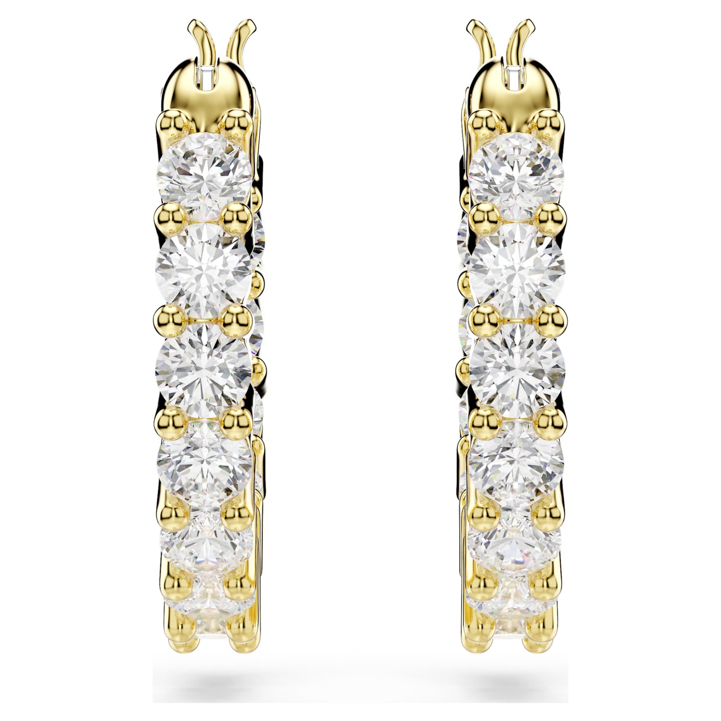 MATRIX VITTORE HOOP EARRINGS - WHITE, GOLD