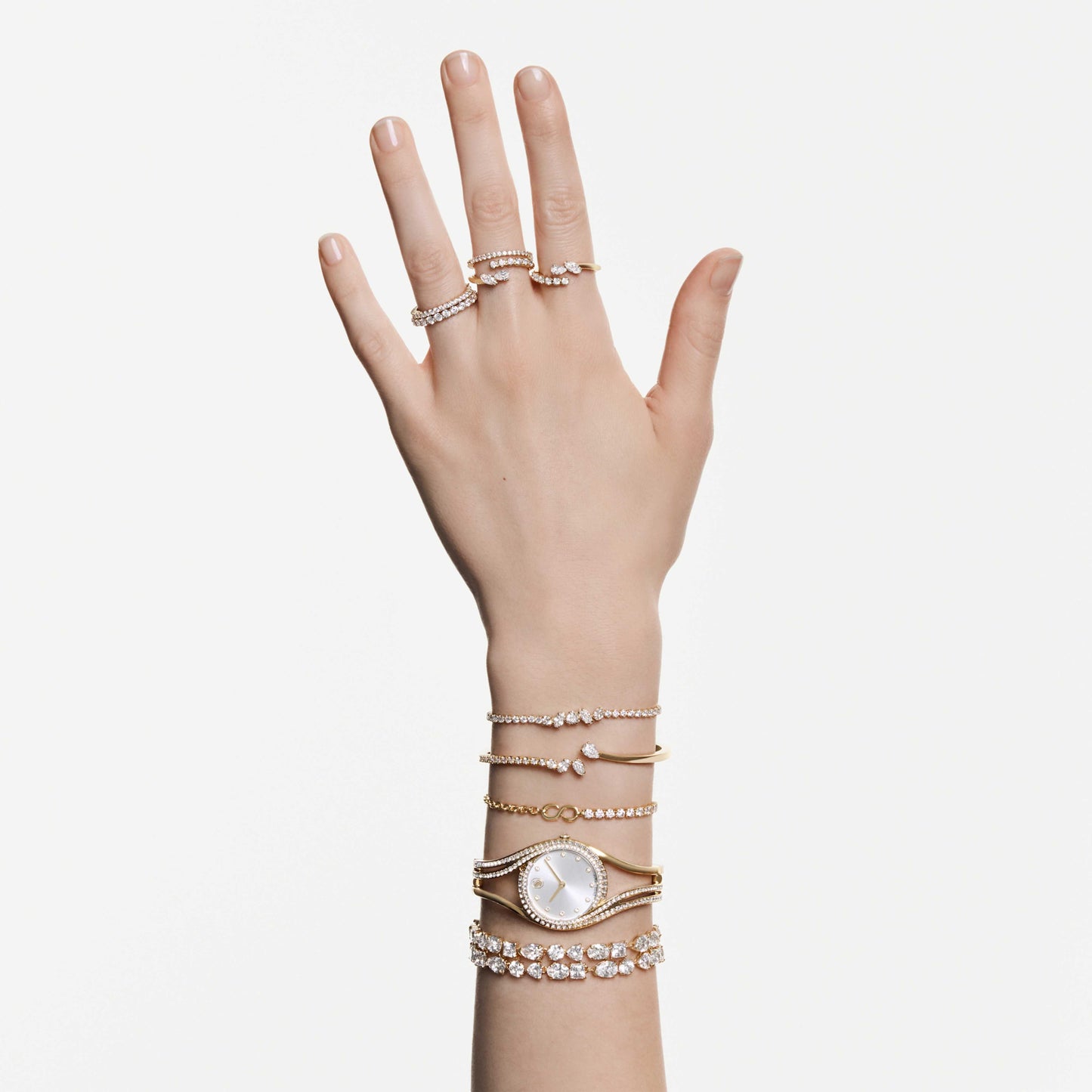 MESMERA BRACELET - WHITE, 18K GOLD