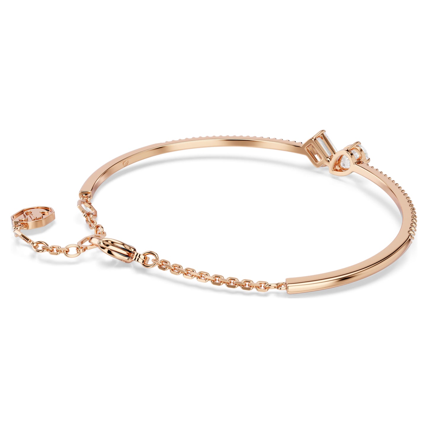 MESMERA BANGLE - WHITE, ROSE-GOLD