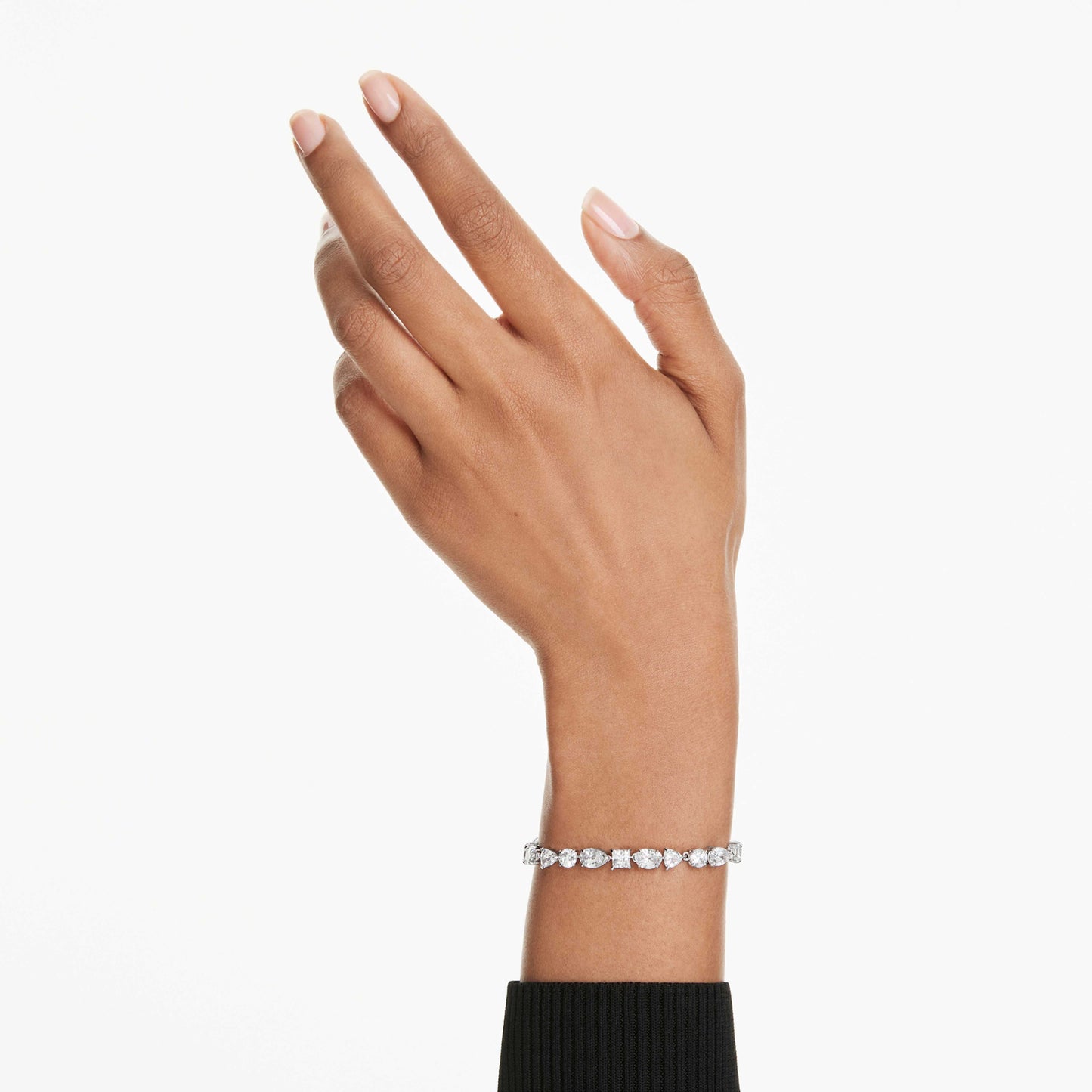 MESMERA BRACELET - WHITE, RHODIUM