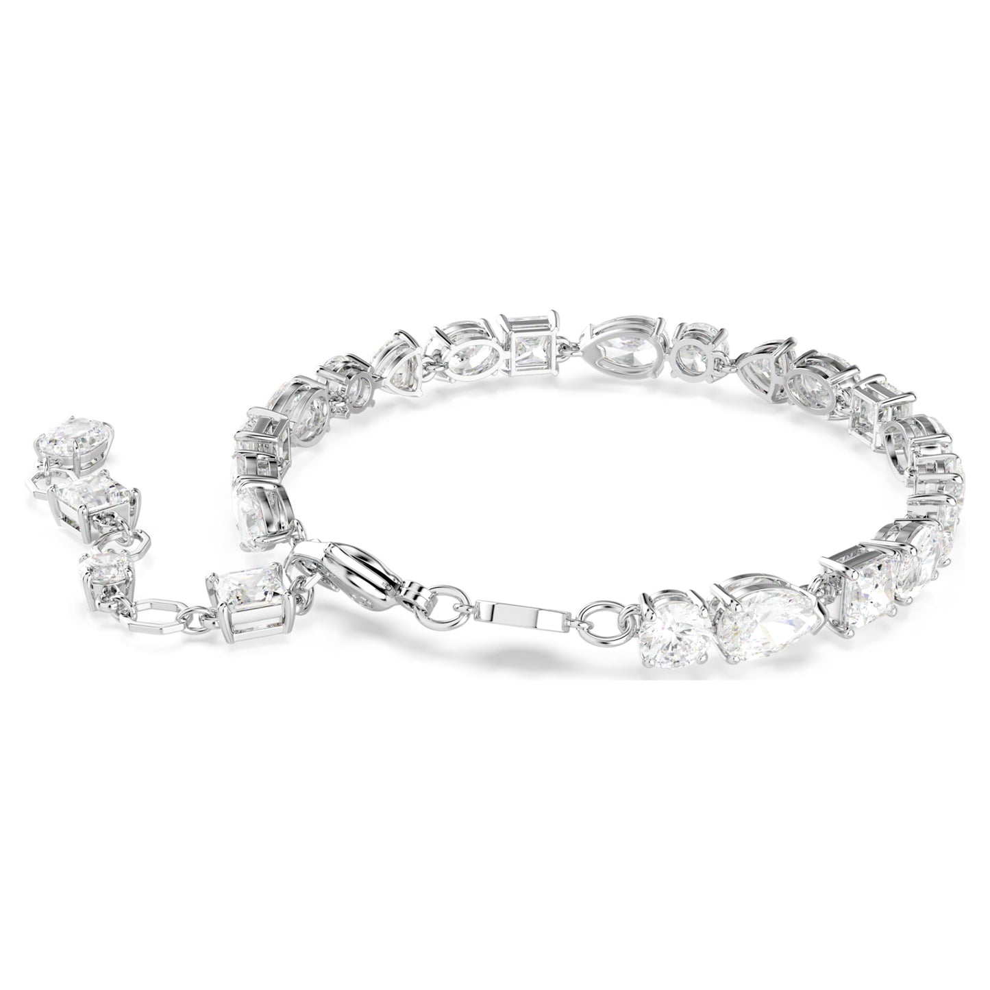 MESMERA BRACELET - WHITE, RHODIUM