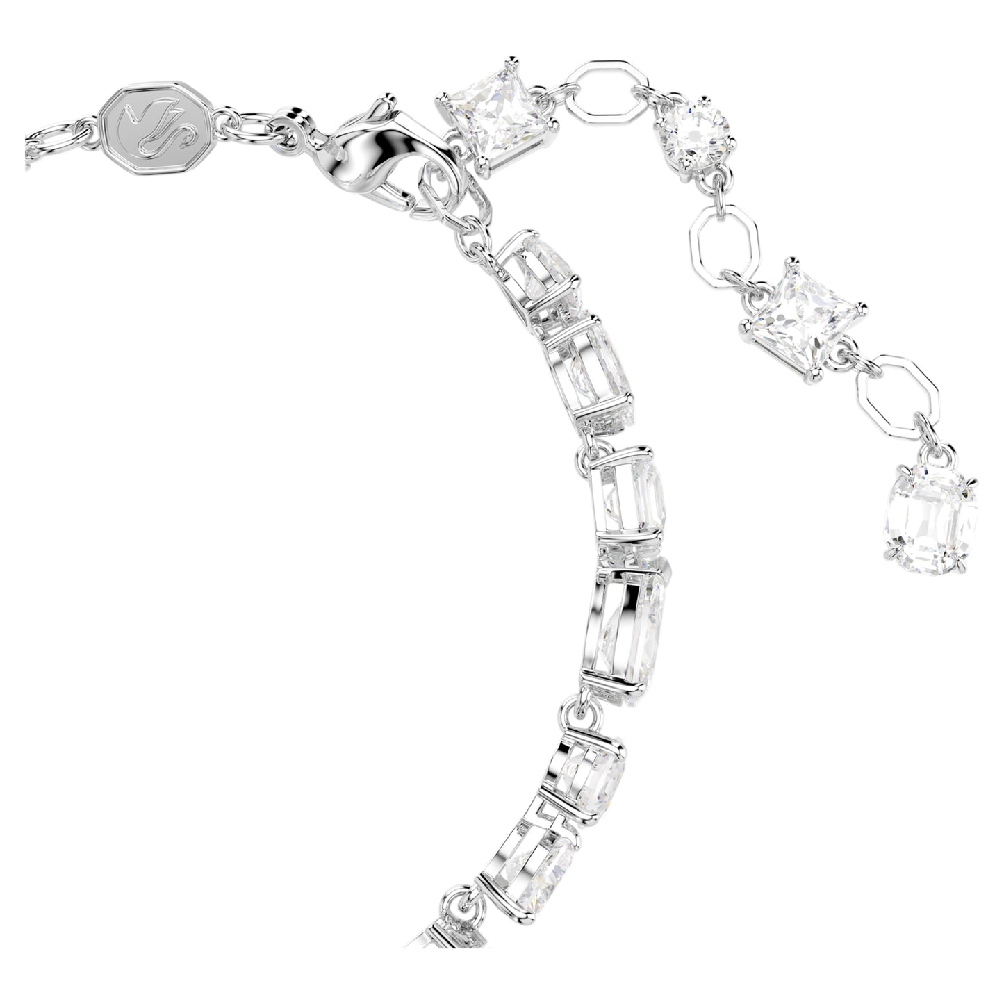 MESMERA BRACELET - WHITE, RHODIUM