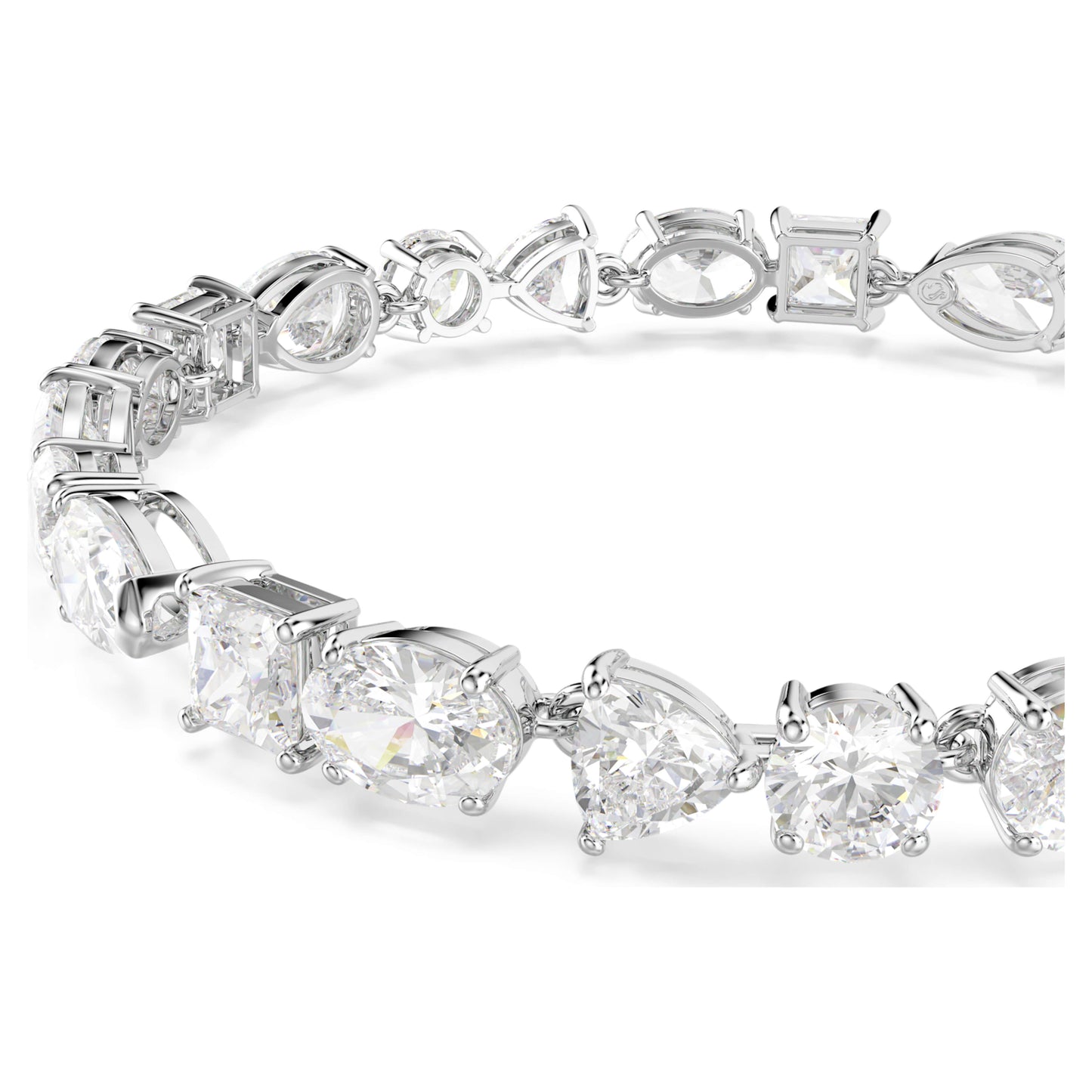 MESMERA BRACELET - WHITE, RHODIUM