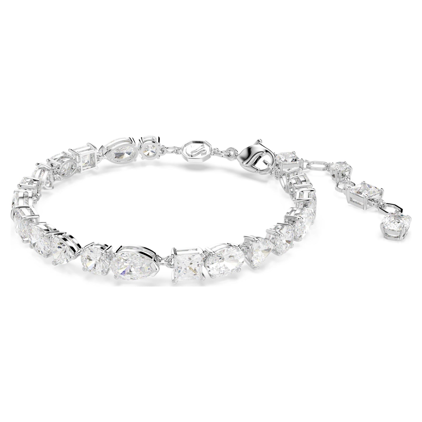MESMERA BRACELET - WHITE, RHODIUM
