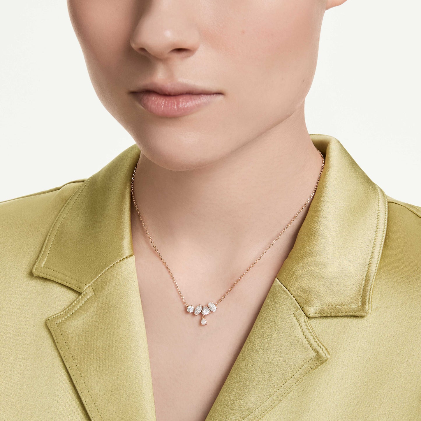 MESMERA NECKLACE - WHITE, 18K ROSE GOLD