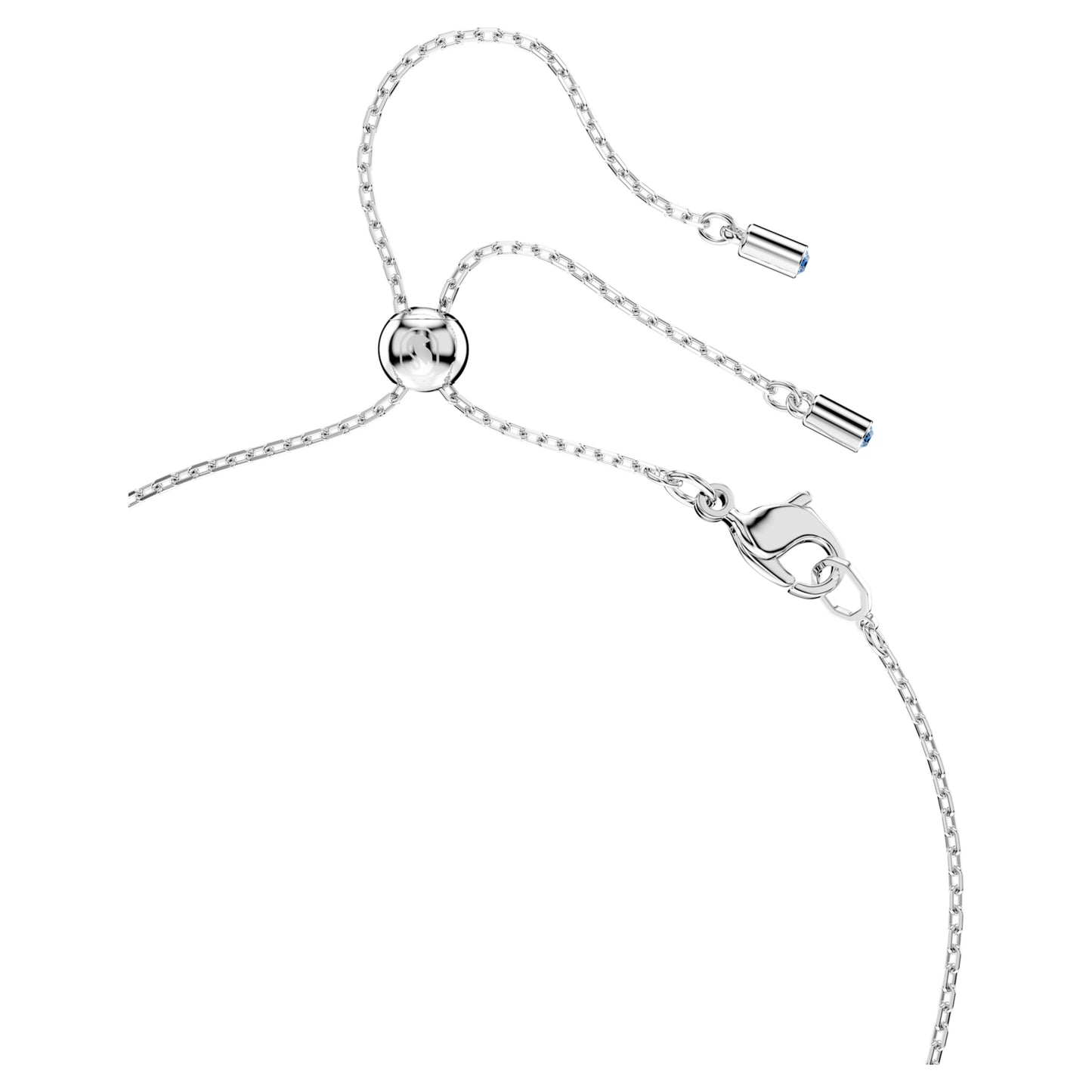 MESMERA PENDANT PEAR CUT - WHITE, RHODIUM
