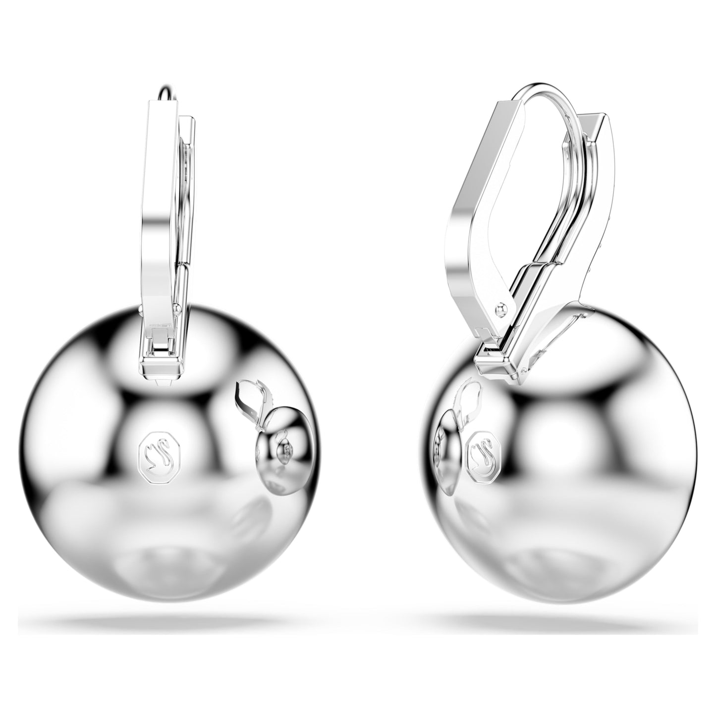 MILLENIA DROP EARRINGS - WHITE, RHODIUM