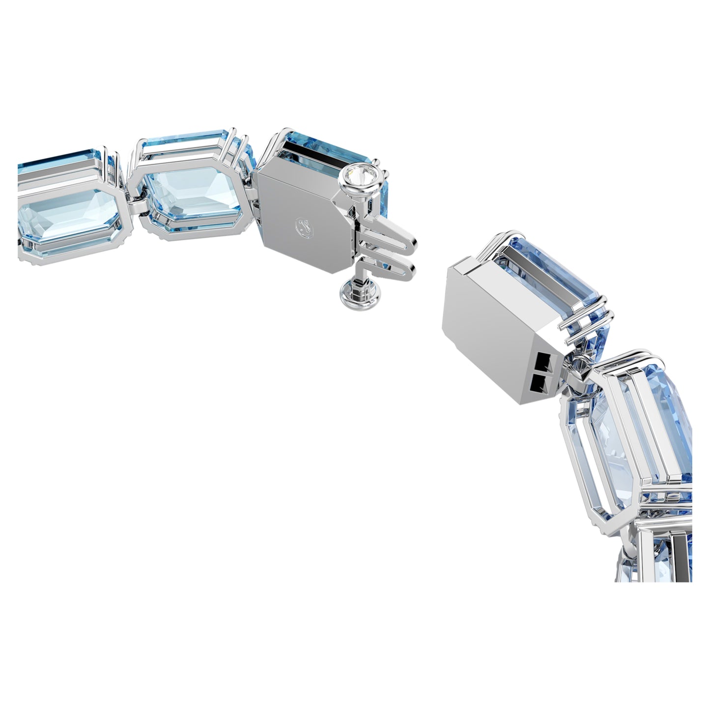 MILLENIA TENNIS BRACELET - BLUE, RHODIUM