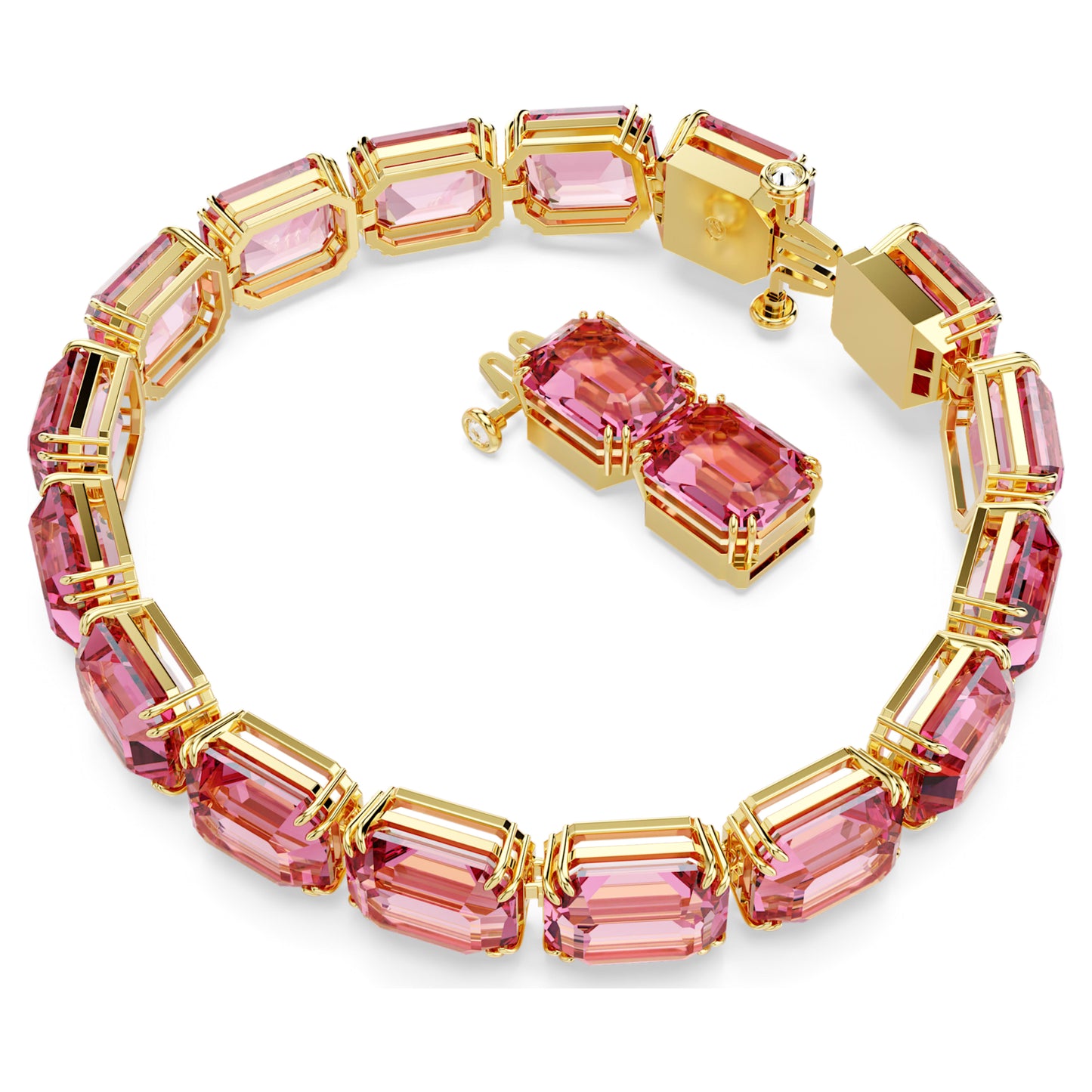 MILLENIA TENNIS BRACELET - PINK, GOLD