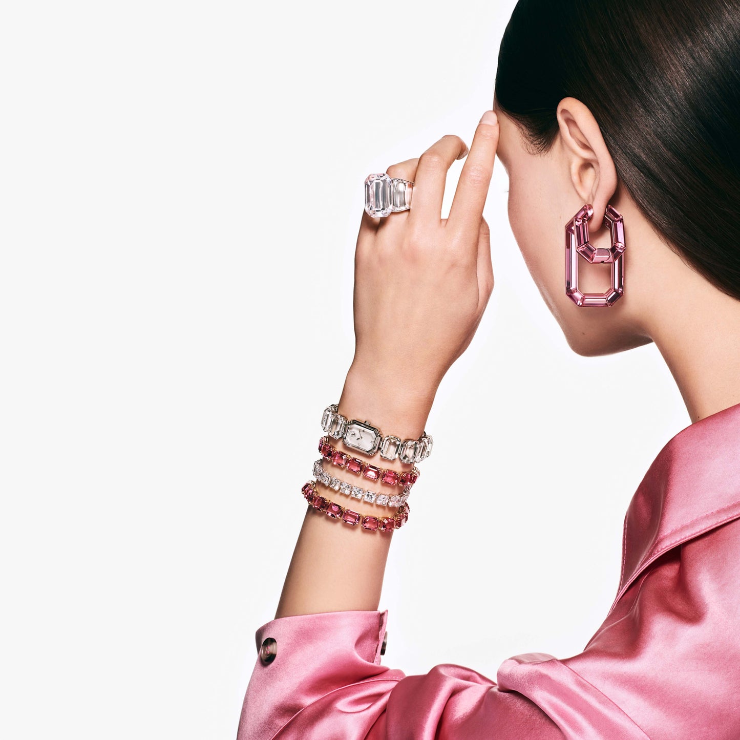 MILLENIA TENNIS BRACELET - PINK, GOLD