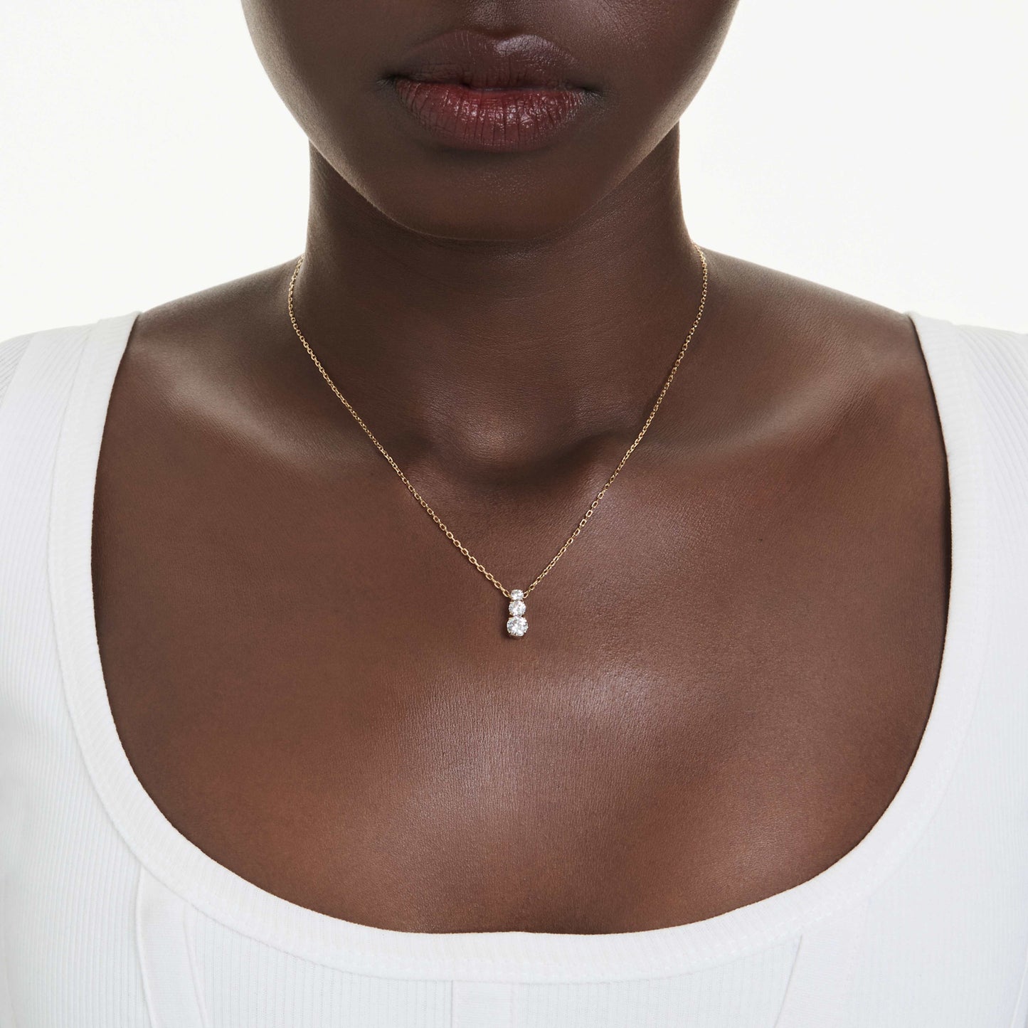 STILLA ATTRACT PENDANT - WHITE, GOLD