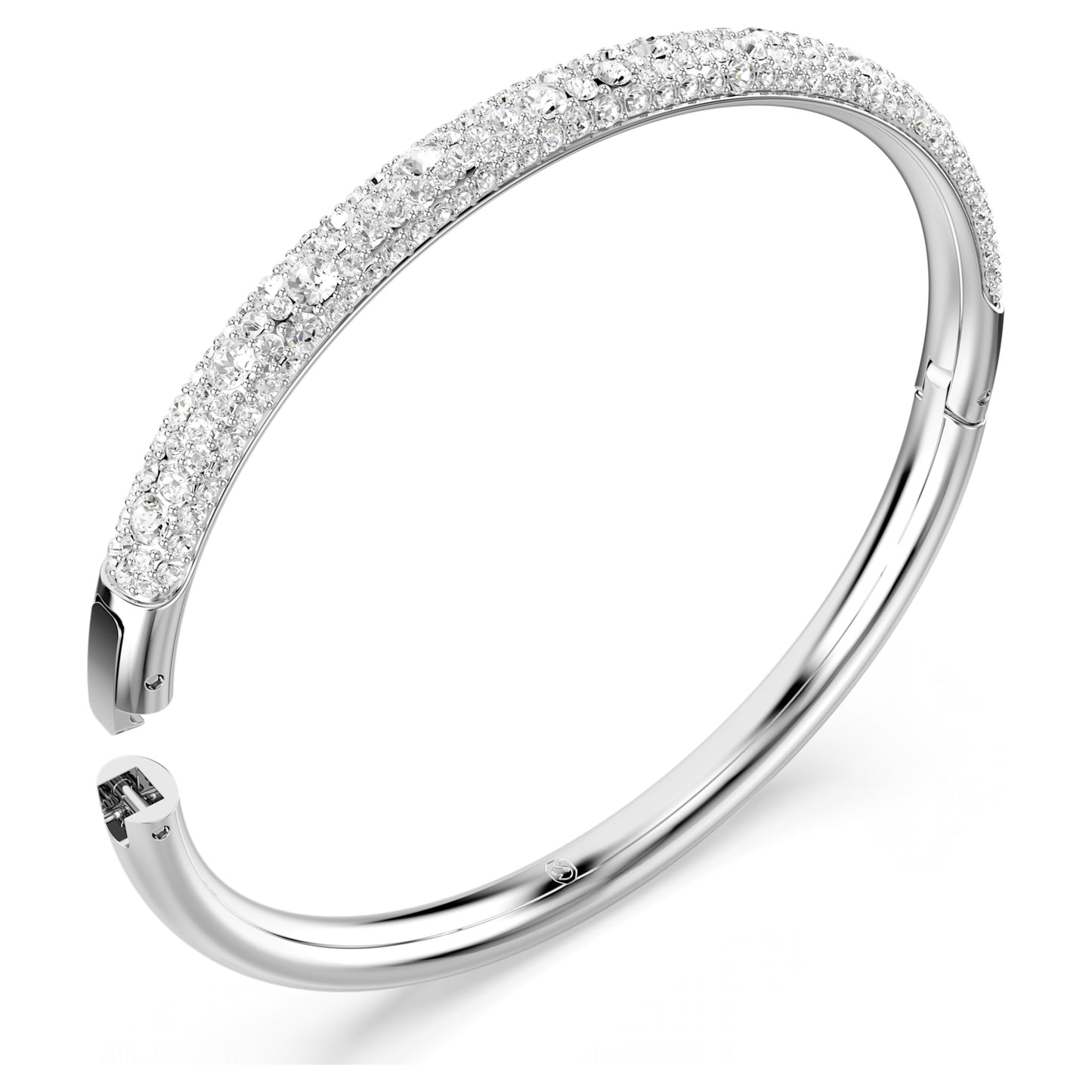 SUBLIMA BANGLE SNOW PAVE - WHITE, RHODIUM