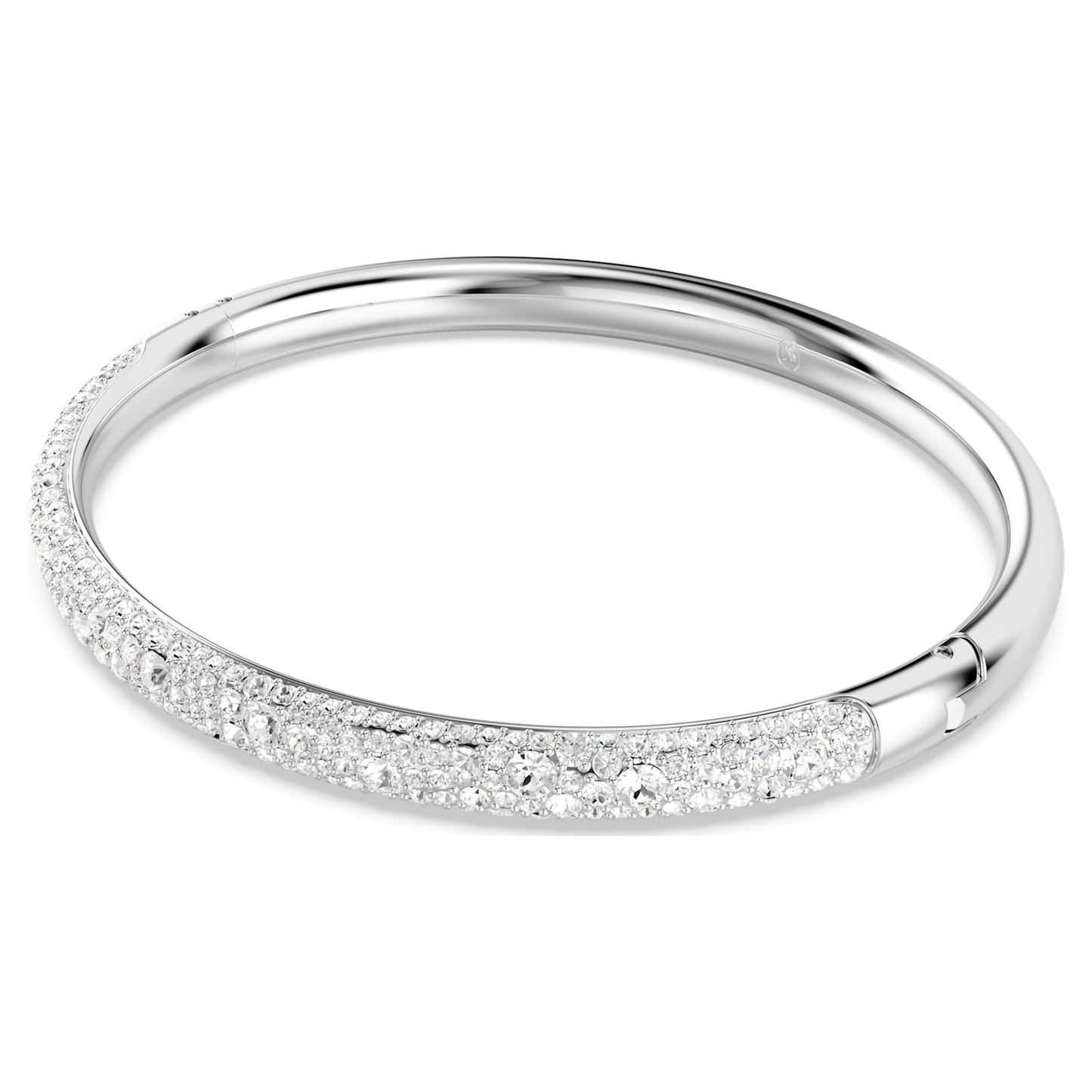 SUBLIMA BANGLE SNOW PAVE - WHITE, RHODIUM